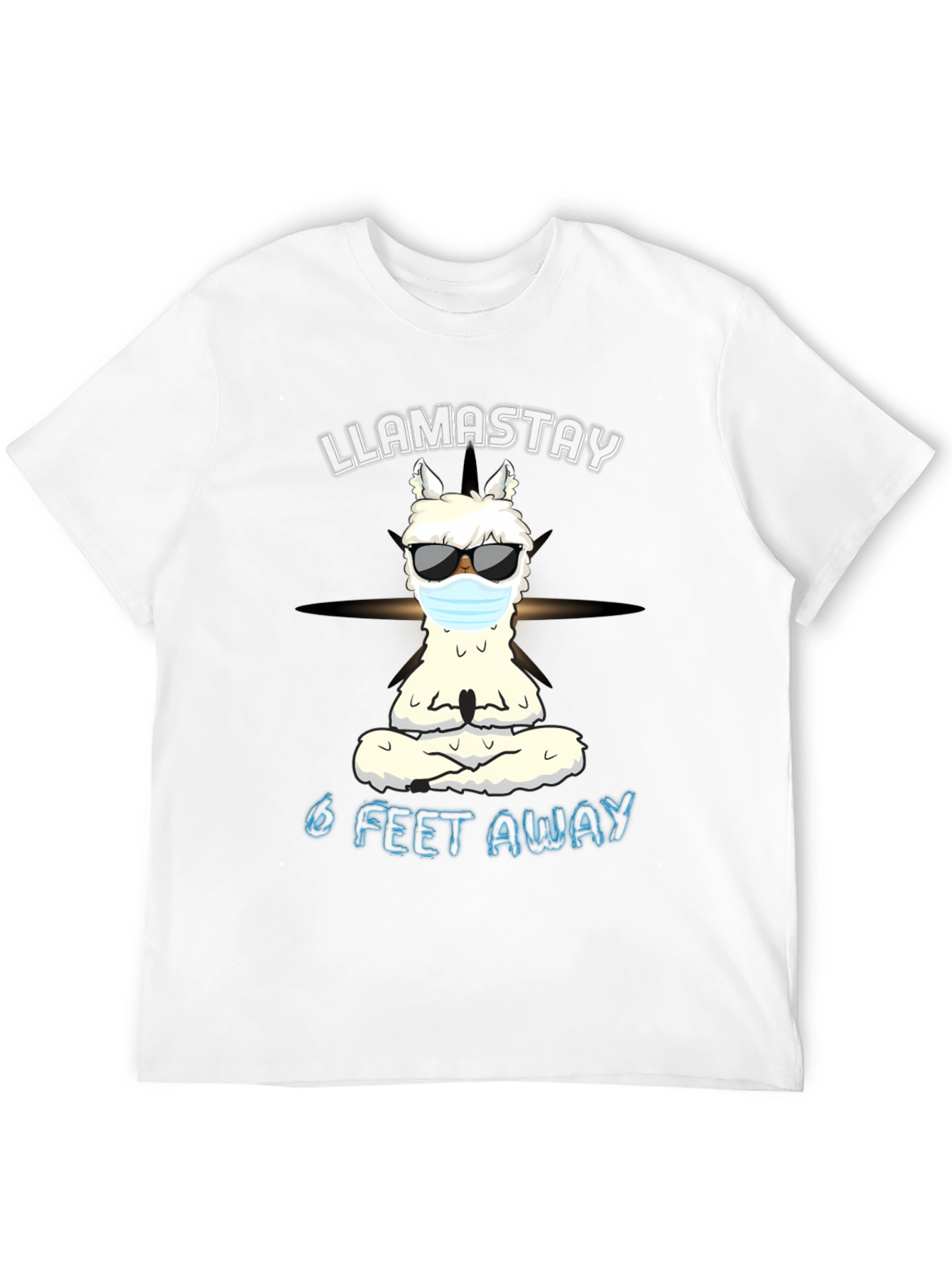 Llamastay 6 Feet Away Graphic Tee