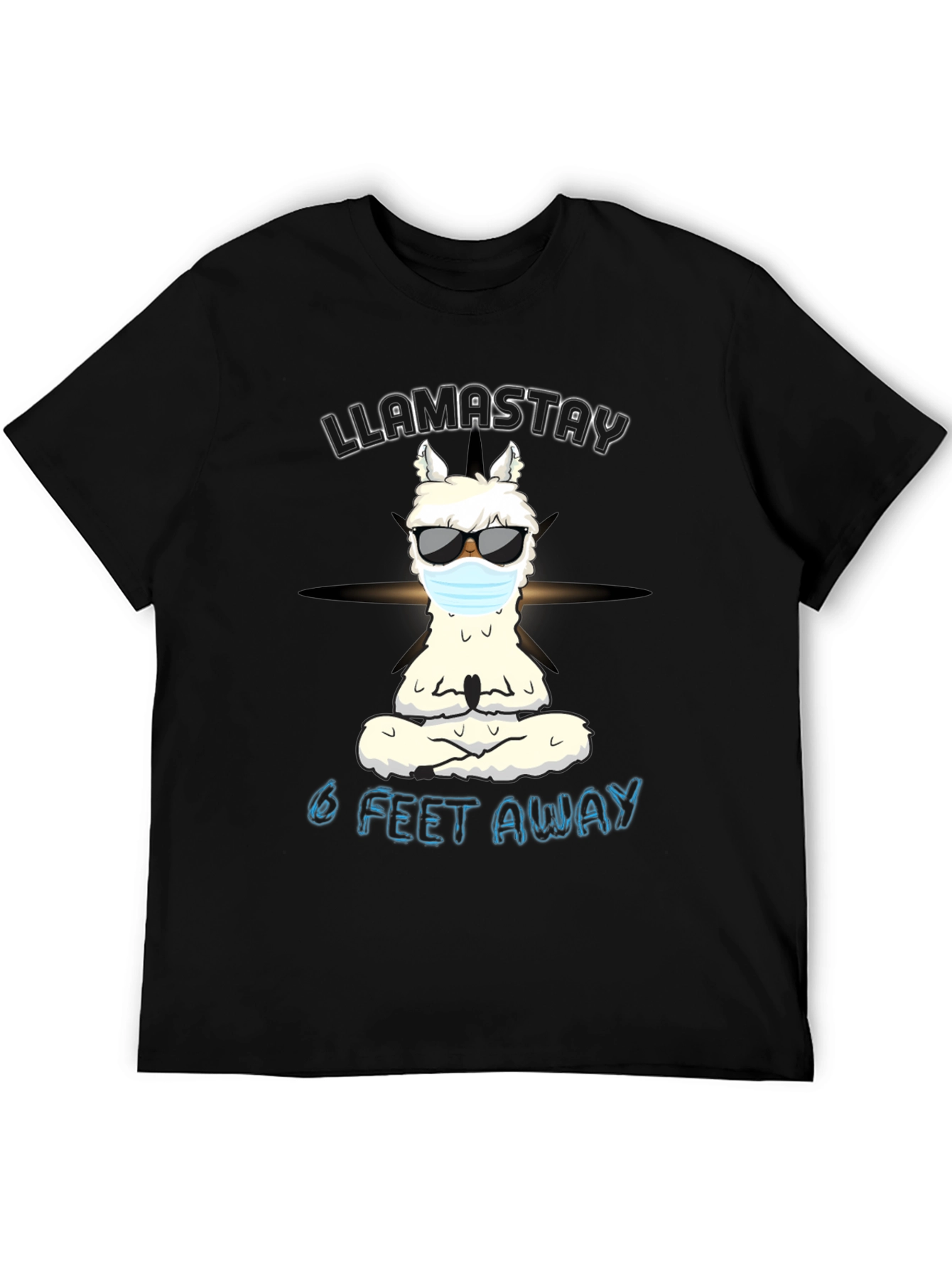Llamastay 6 Feet Away Graphic Tee