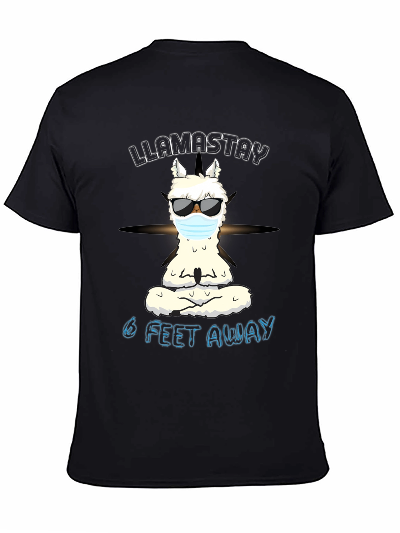 Llamastay 6 Feet Away Graphic Tee