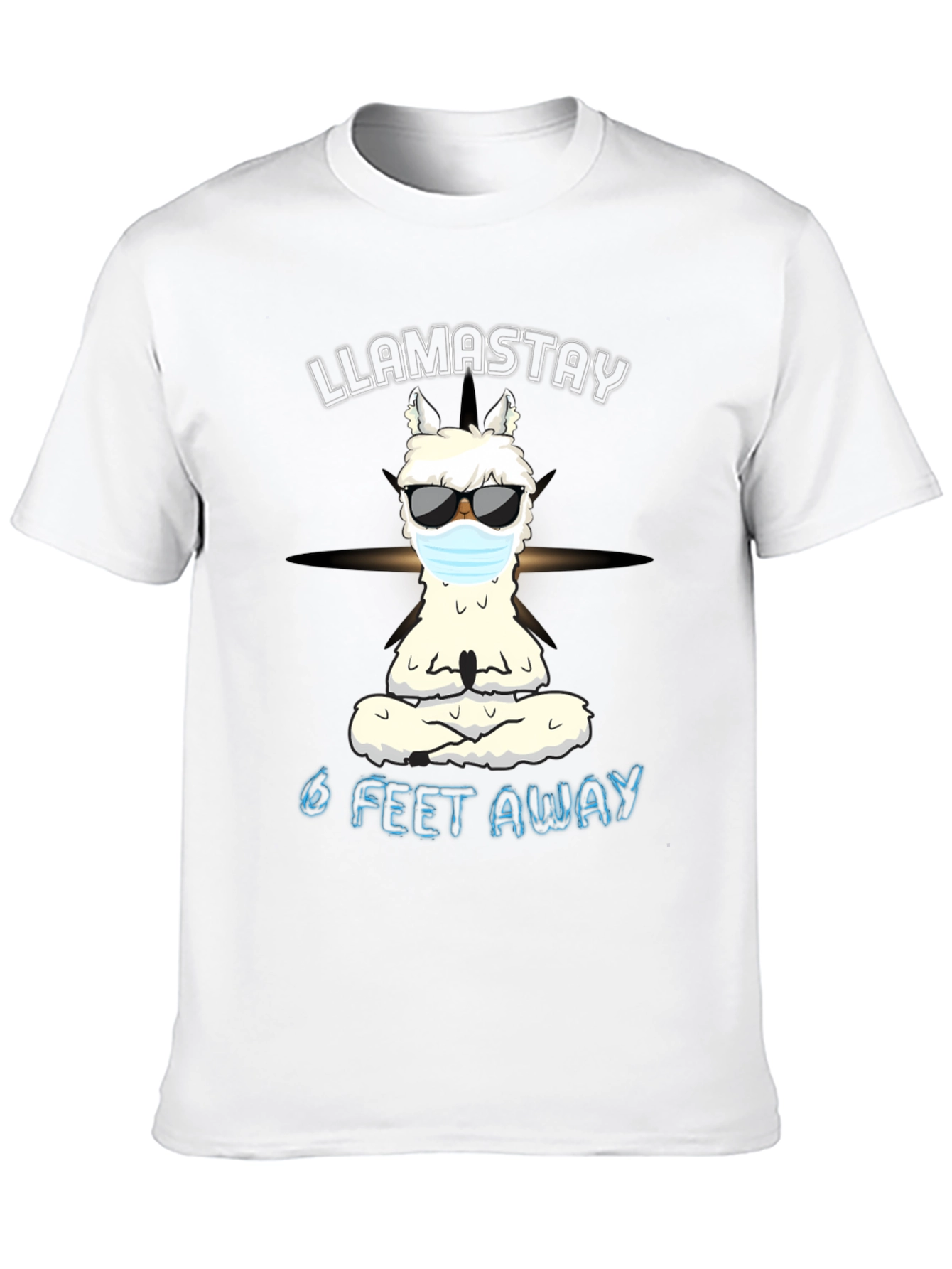 Llamastay 6 Feet Away Graphic Tee