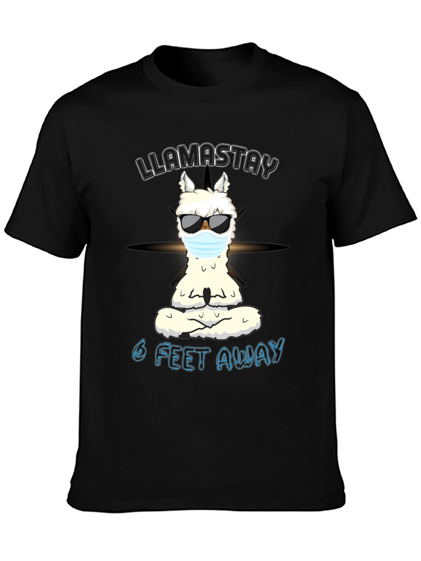 Llamastay 6 Feet Away Graphic Tee