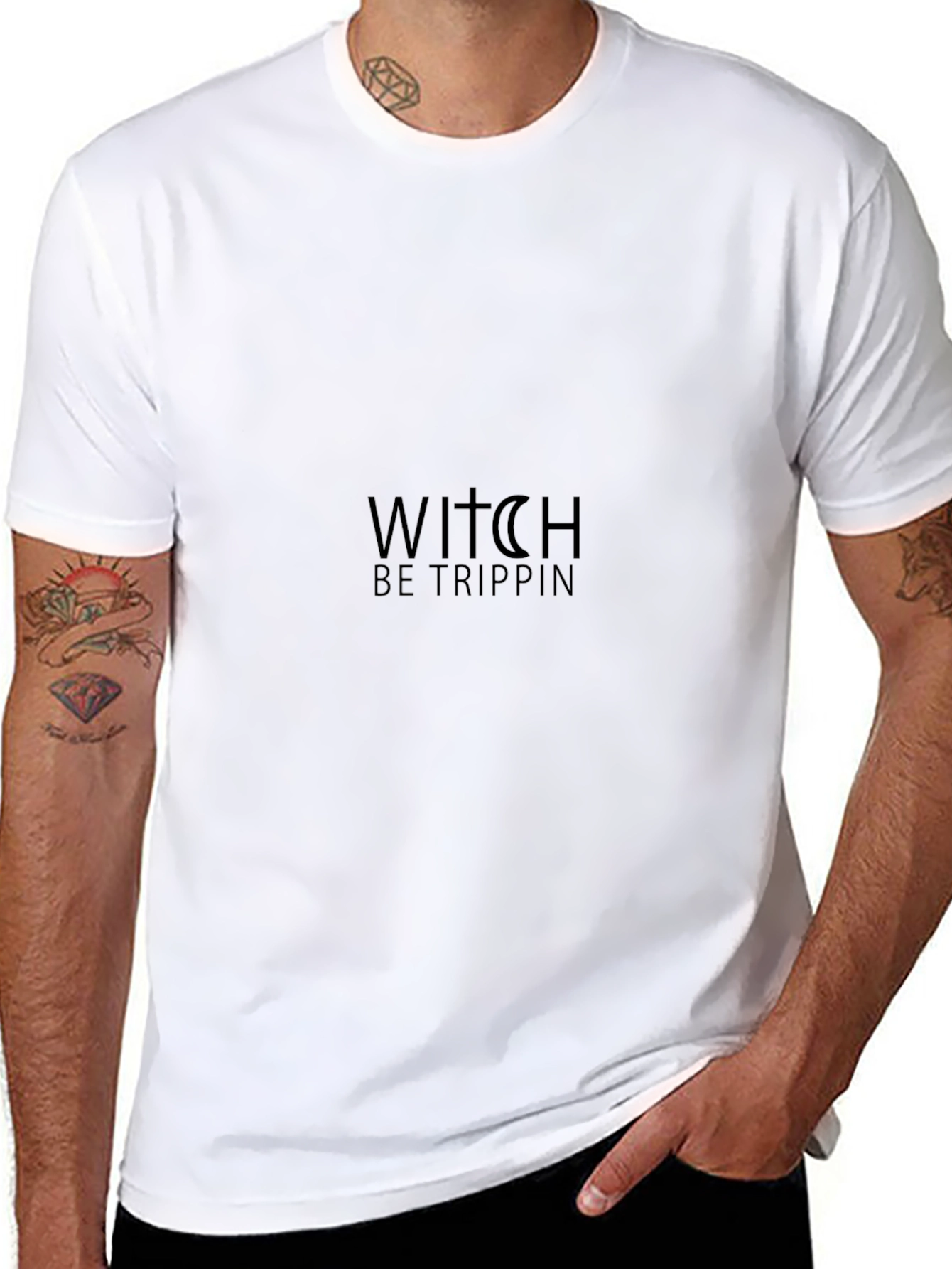 Witch Be Trippin Black Tee