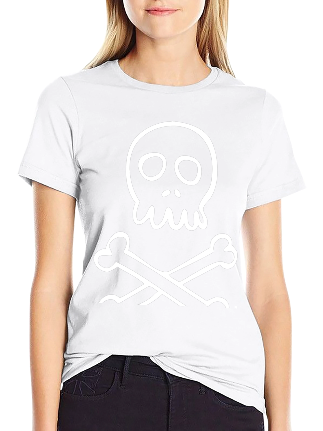 Skull & Crossbones Graphic T-Shirt - Black Cotton Tee
