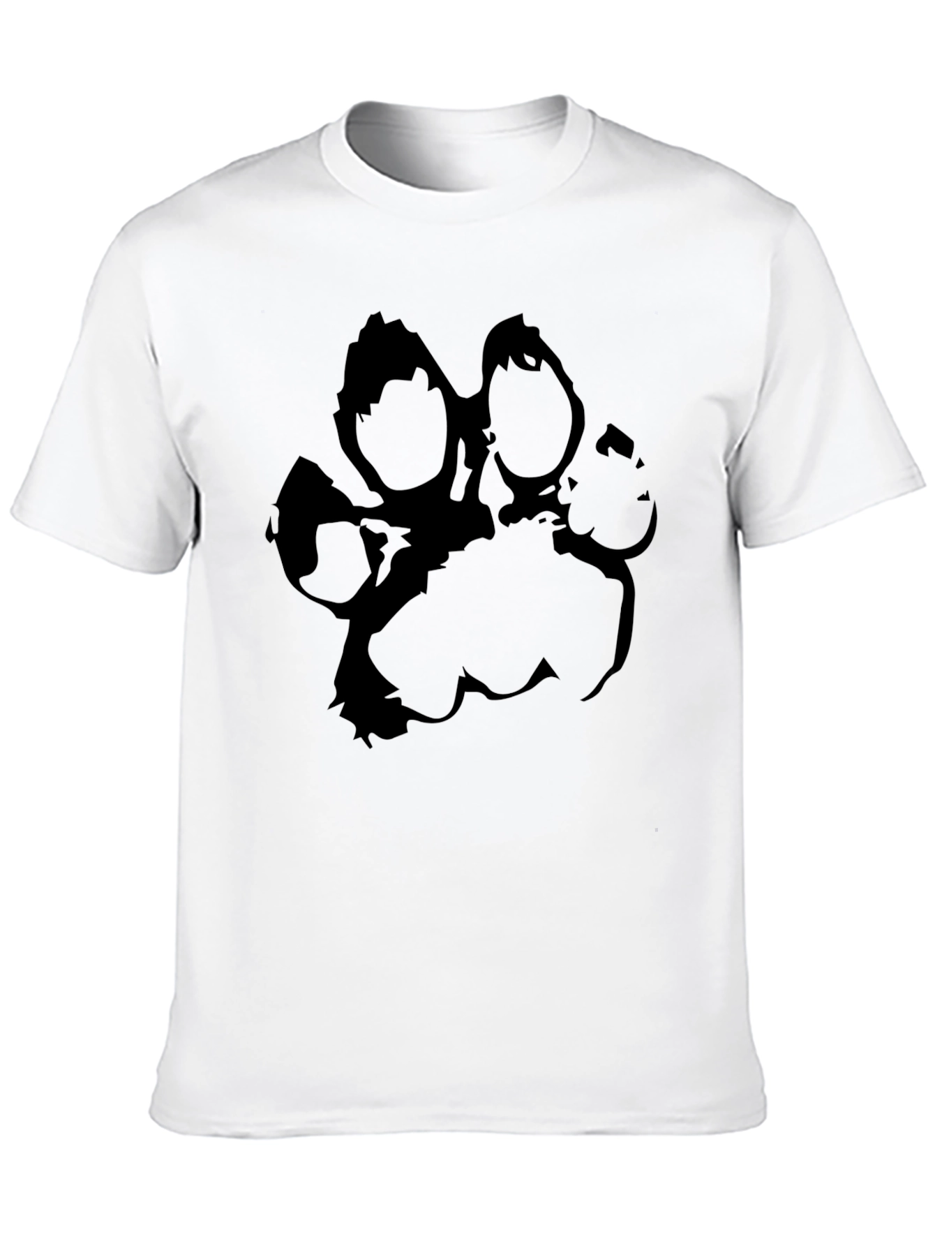 Black Paw Print Graphic T-Shirt