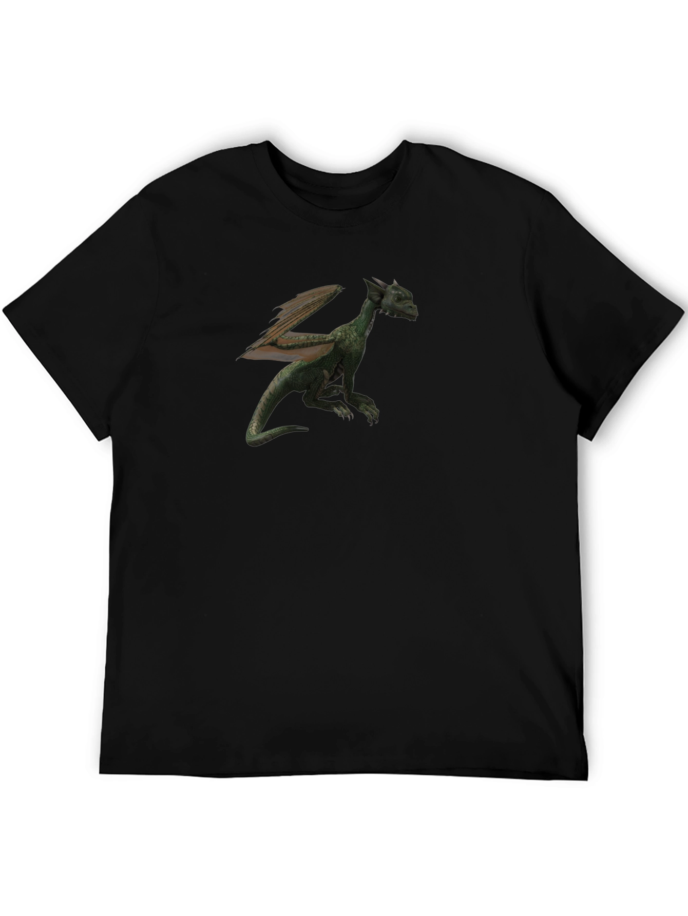 Dragon Graphic T-Shirt - Black Cotton Tee