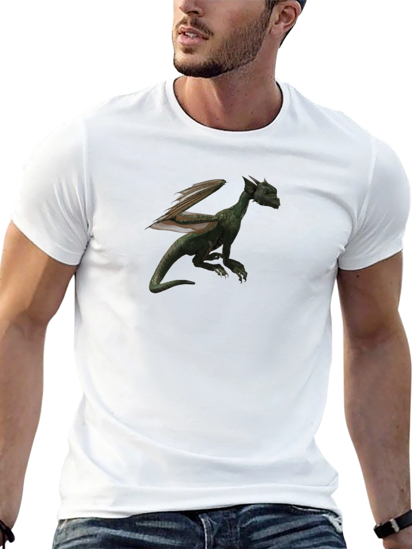 Dragon Graphic T-Shirt - Black Cotton Tee