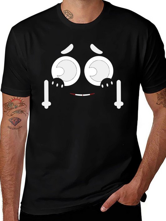Funny Face Graphic T-Shirt - Expressive & Unique Design