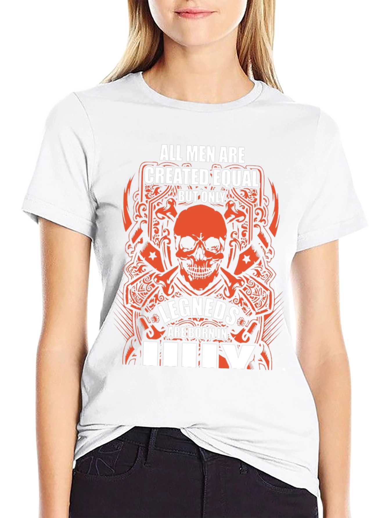 Legends Born in July Black Graphic Tee