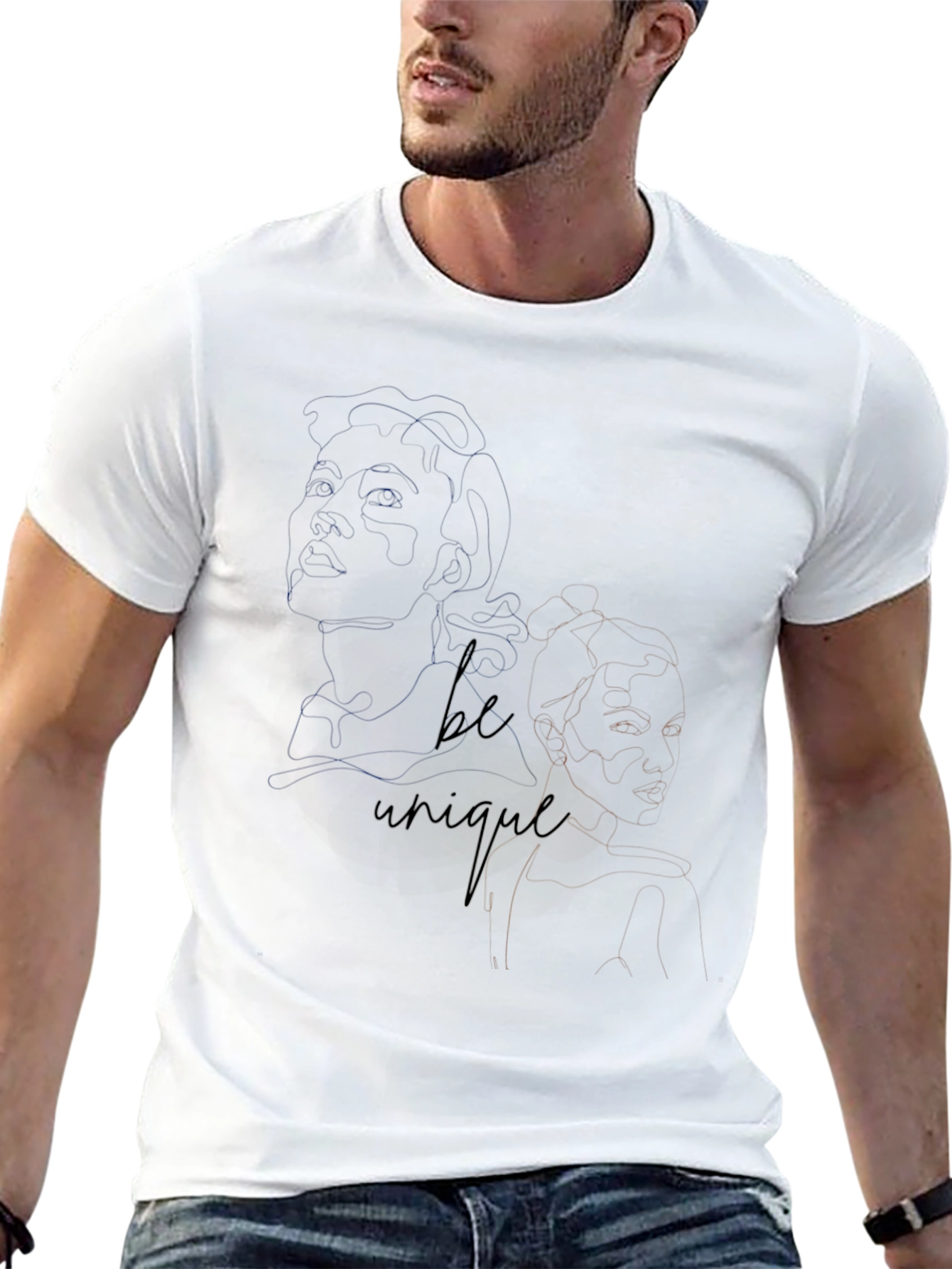 Unique Graphic Tee - Black T-Shirt for Men