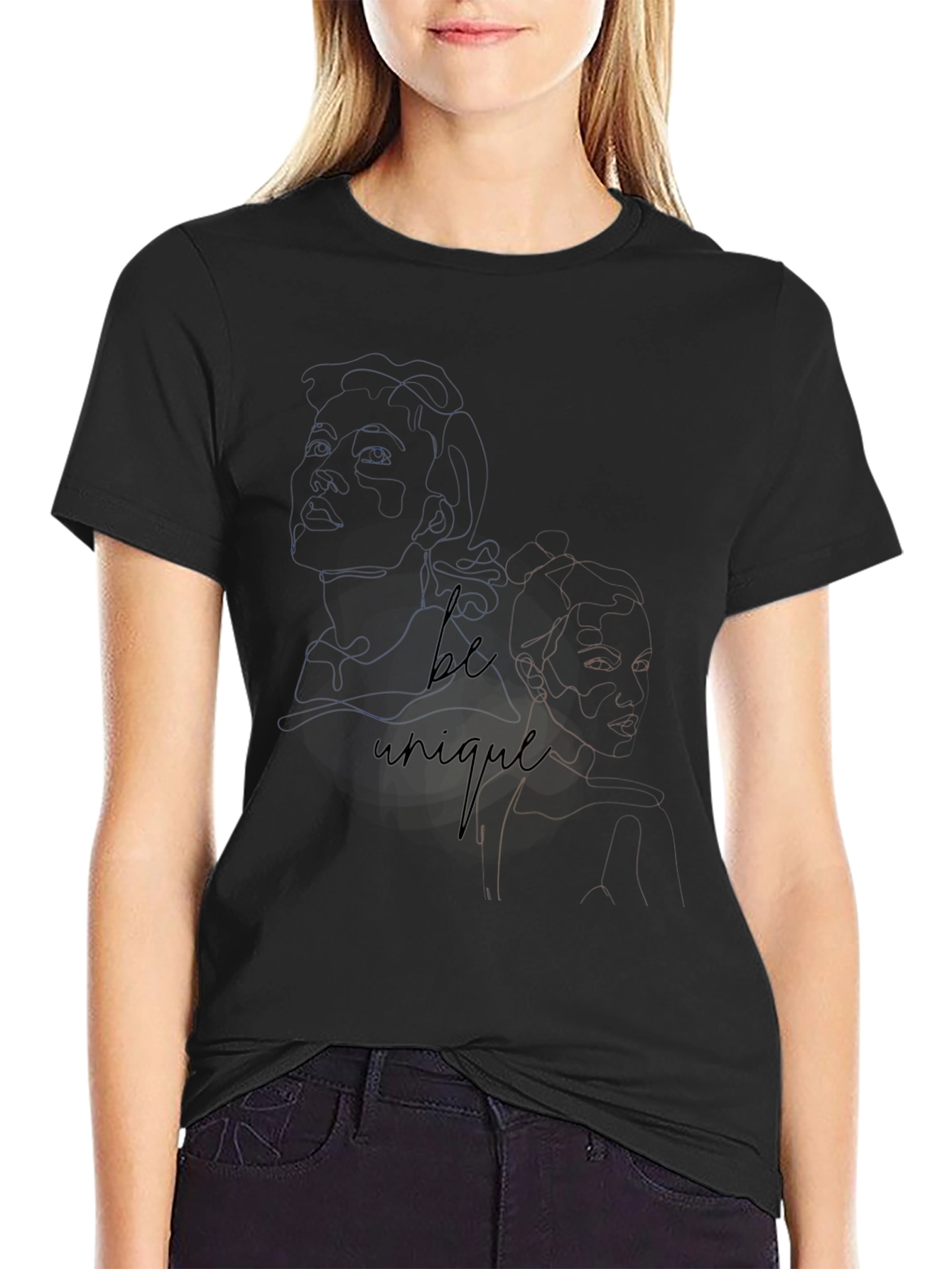 Unique Graphic Tee - Black T-Shirt for Men