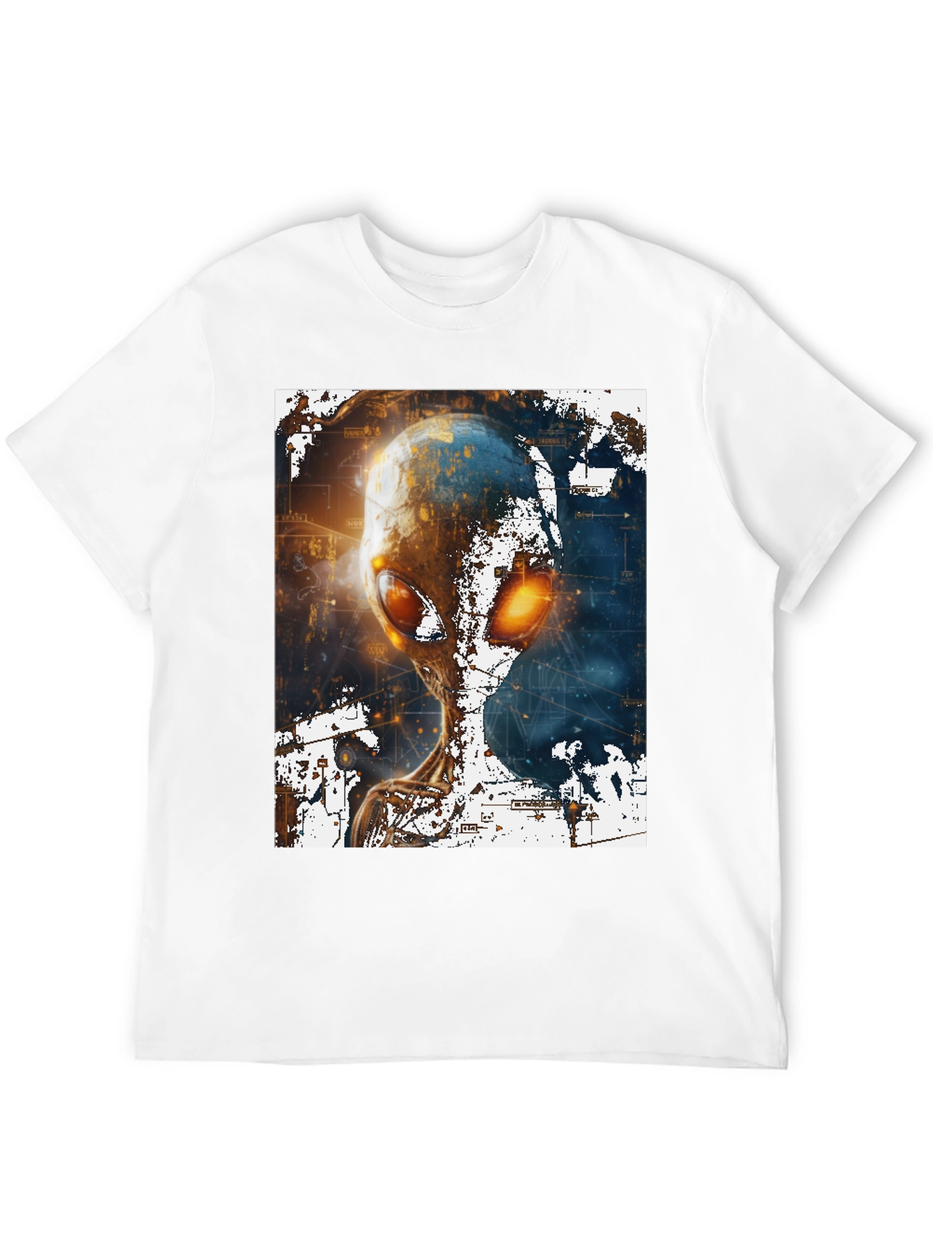 Alien Graphic Print Black T-Shirt
