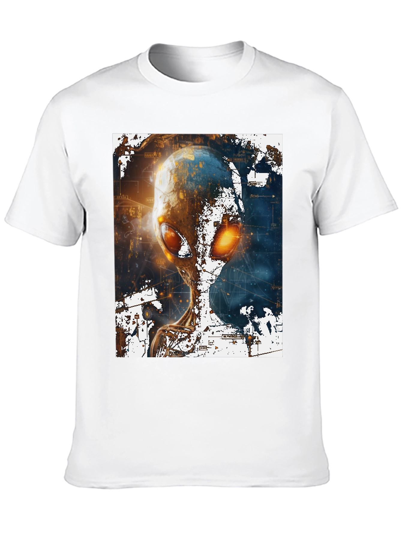 Alien Graphic Print Black T-Shirt