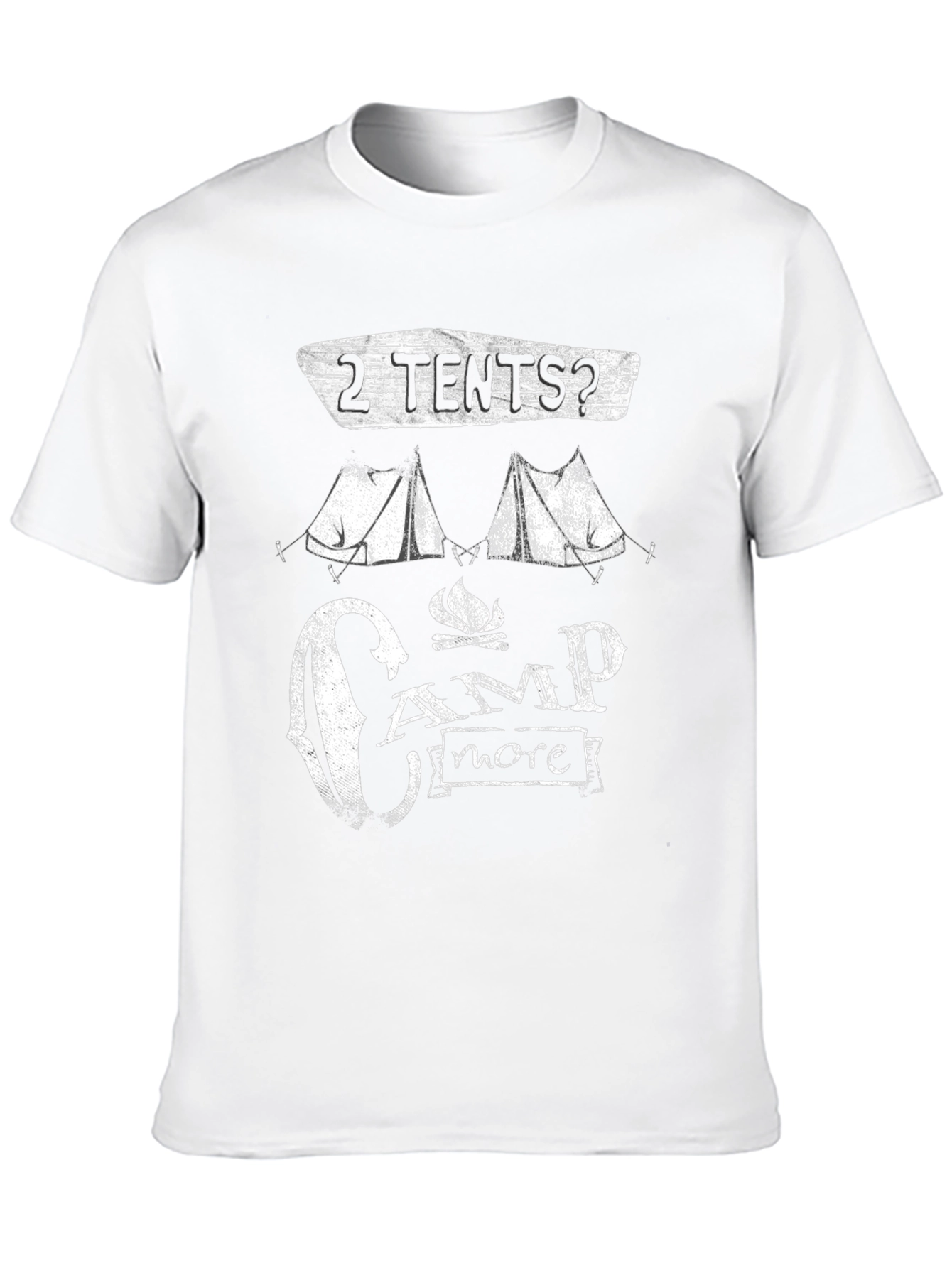 2 Tents? Camp More Black Graphic T-Shirt