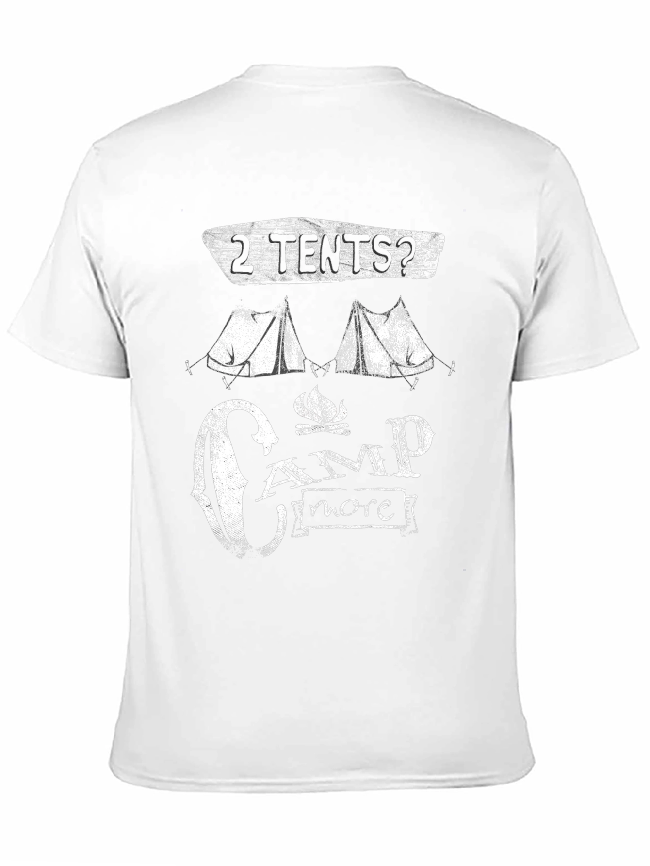 2 Tents? Camp More Black Graphic T-Shirt