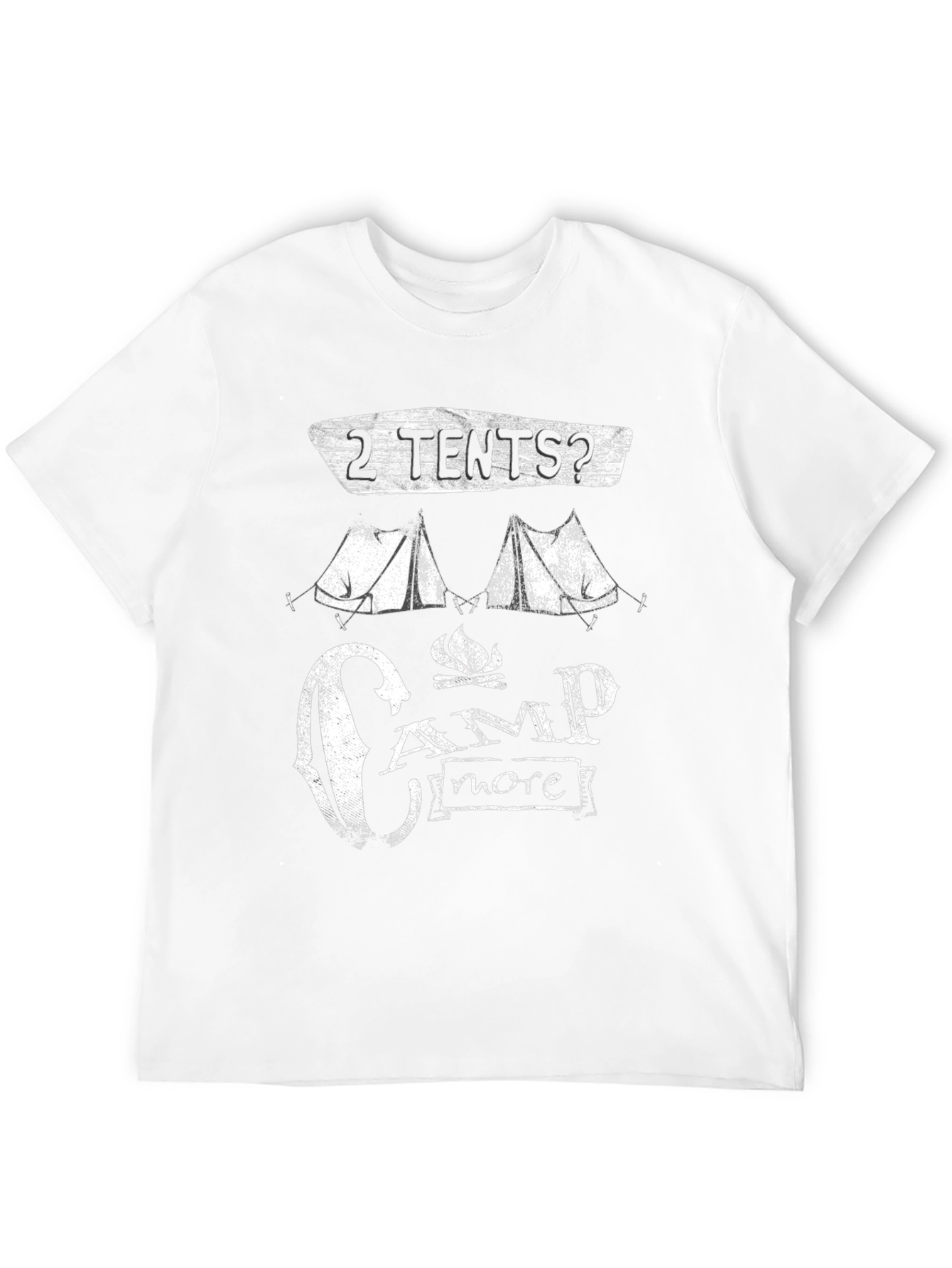 2 Tents? Camp More Black Graphic T-Shirt