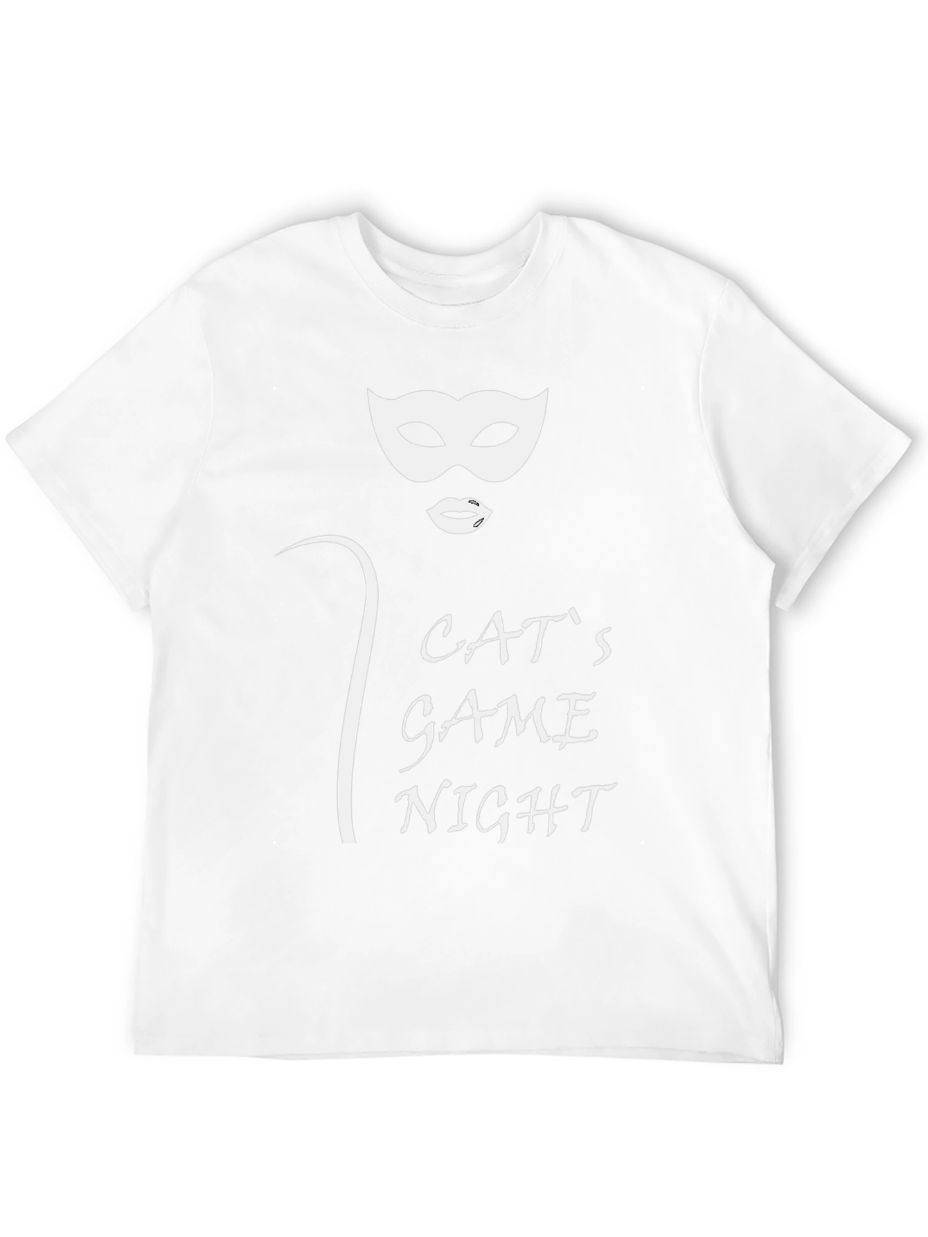 Cats Game Night Black T-Shirt
