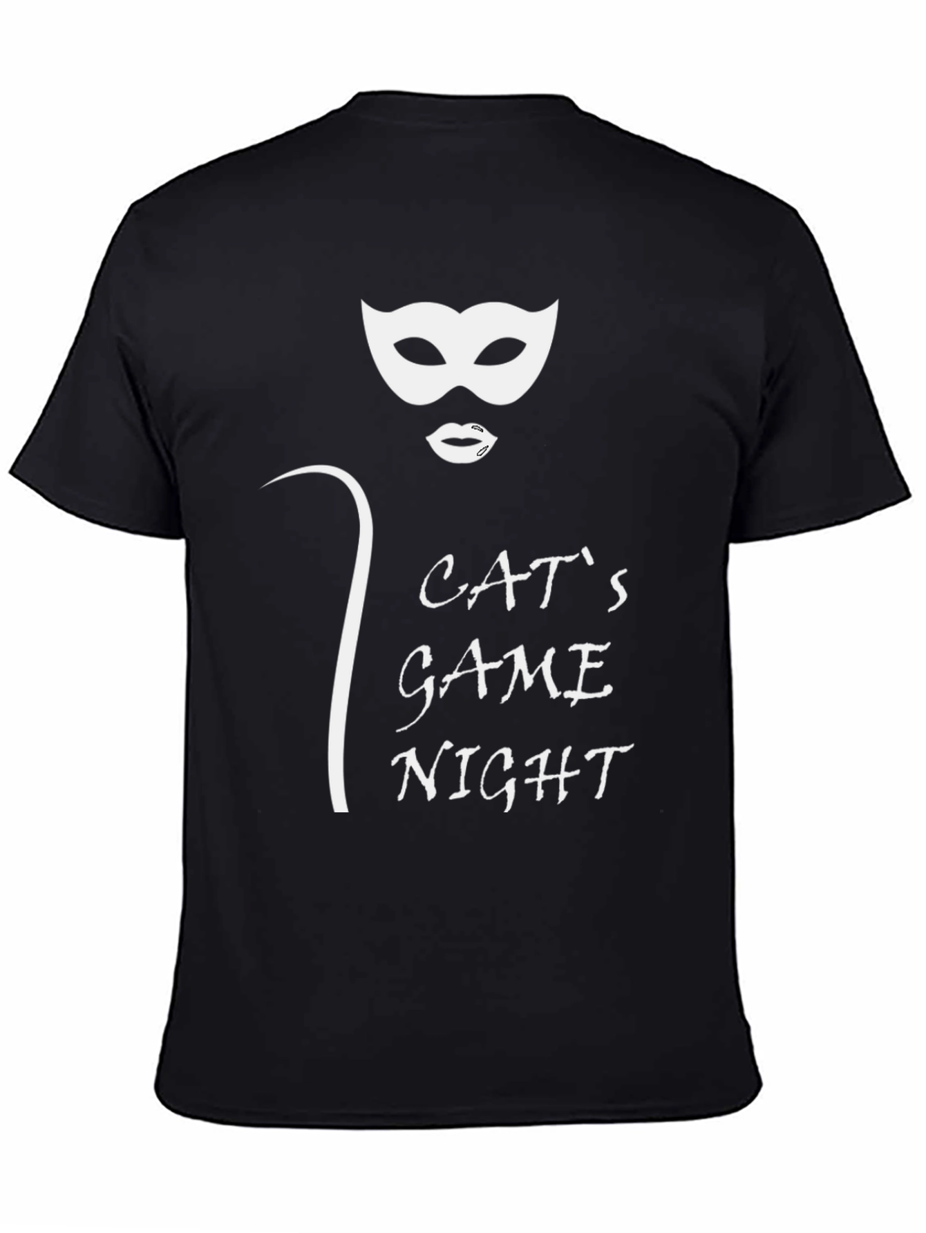 Cats Game Night Black T-Shirt