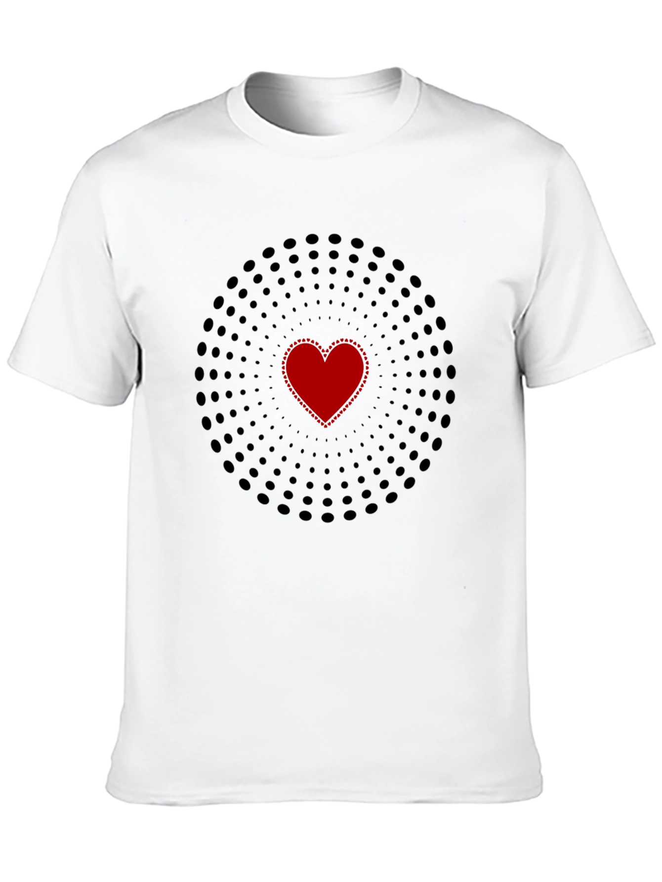 Heart Circle Black T-Shirt