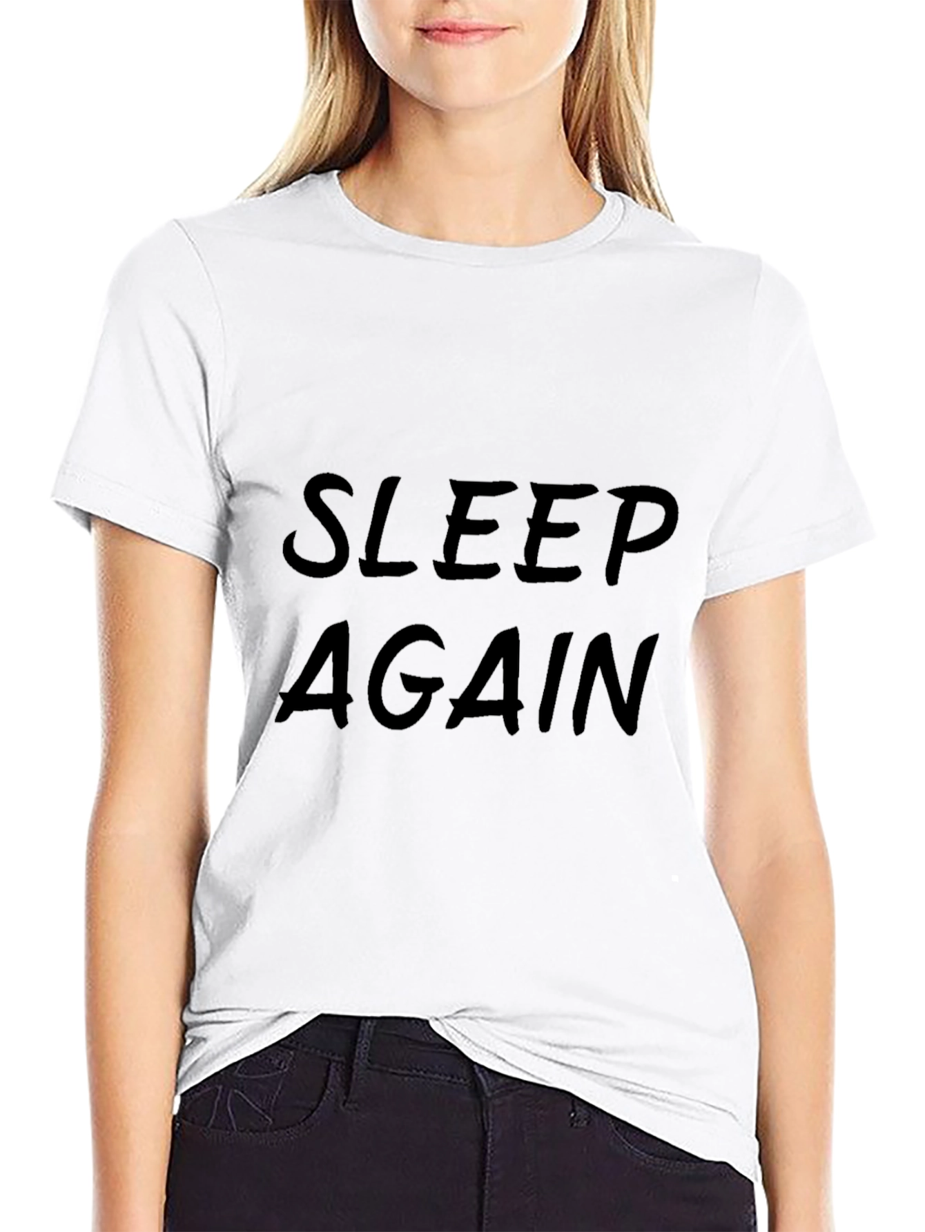 Sleep Again Black Graphic Tee Shirt