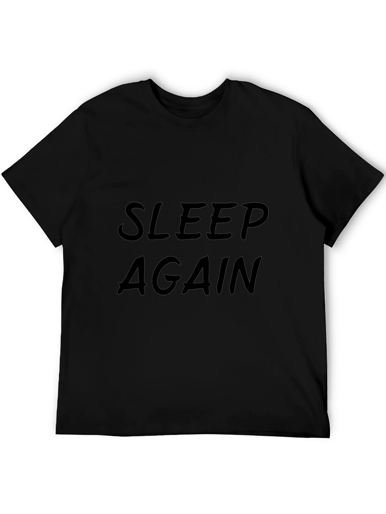 Sleep Again Black Graphic Tee Shirt
