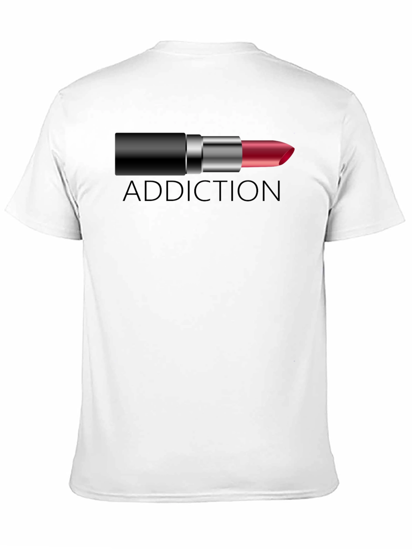 Addiction Lipstick Graphic Tee - Unique Design
