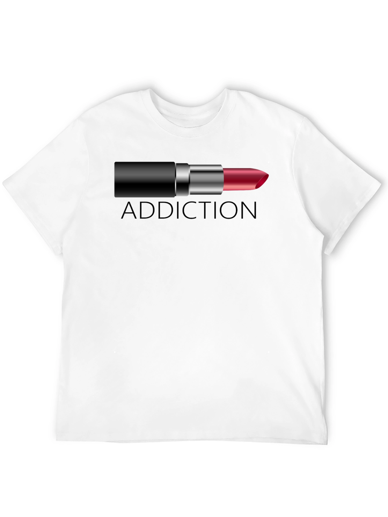 Addiction Lipstick Graphic Tee - Unique Design