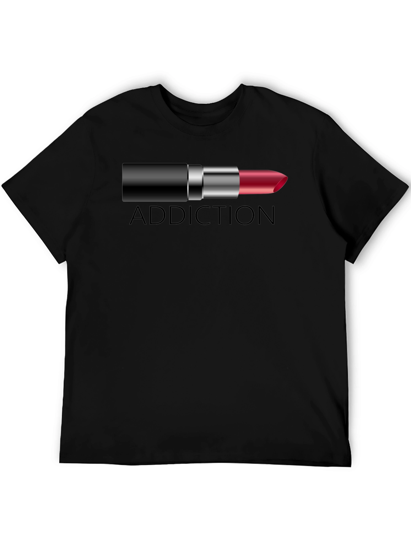 Addiction Lipstick Graphic Tee - Unique Design