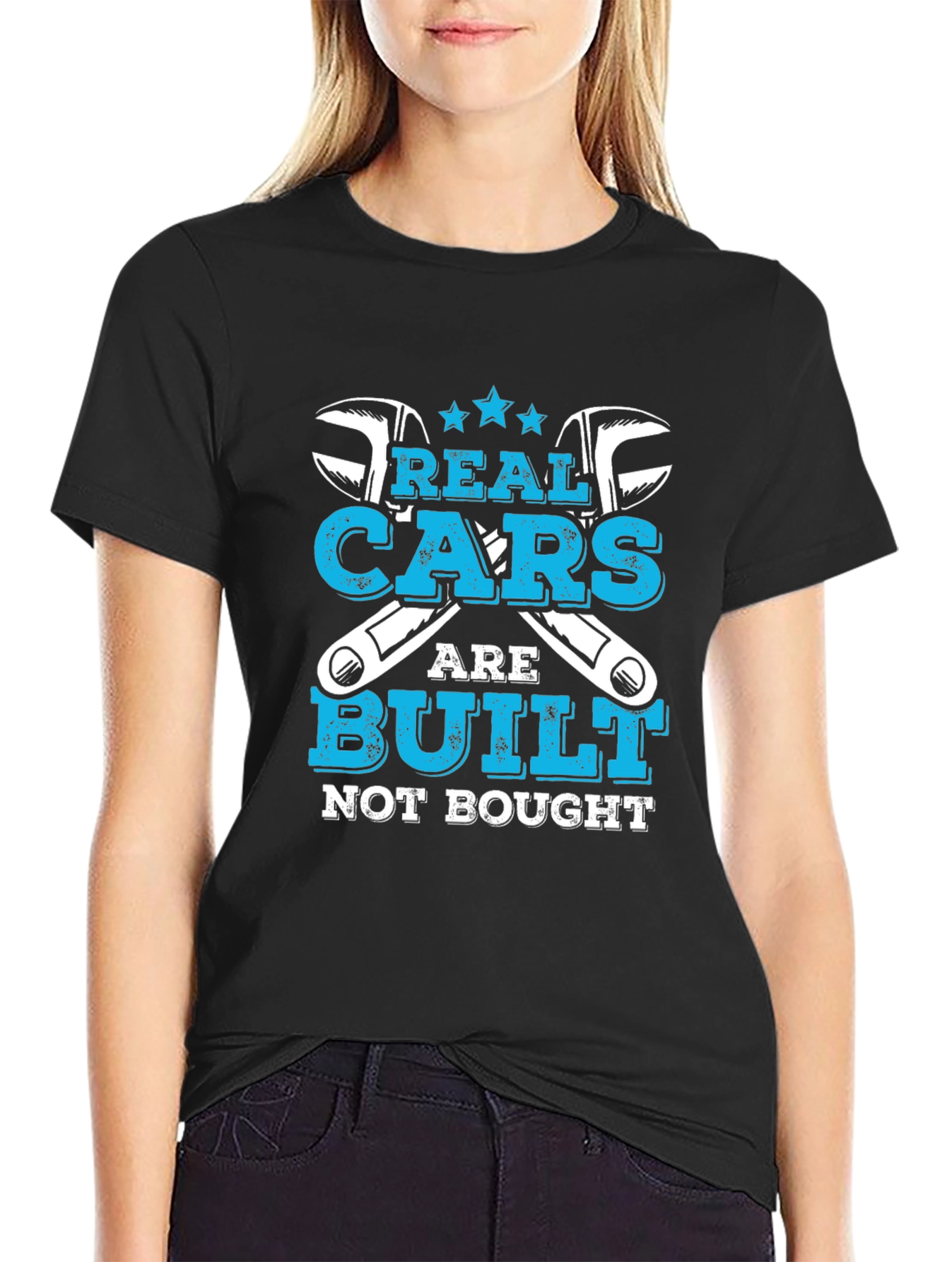 Real Cars Are Built Not Bought Graphic T-Shirt