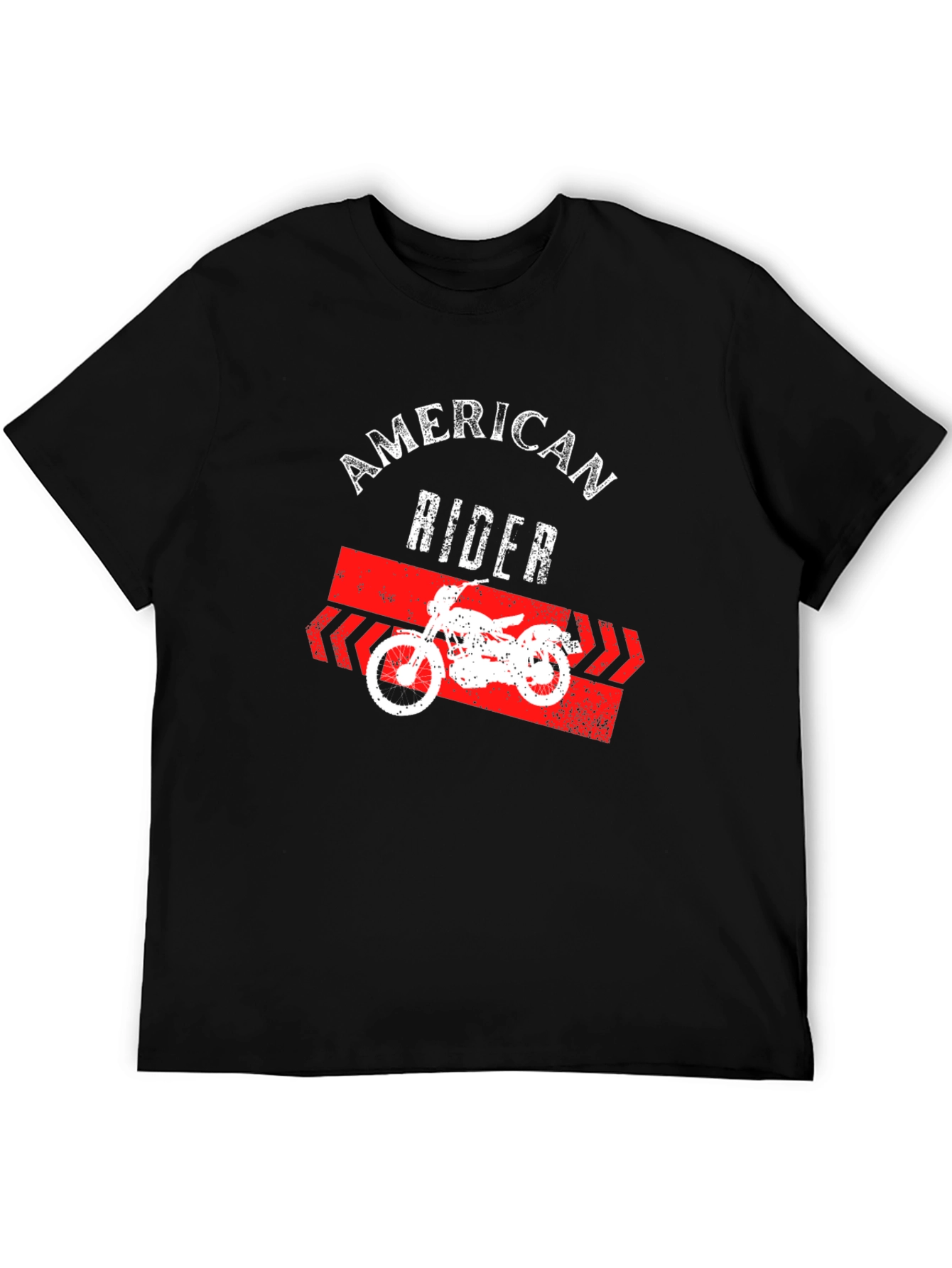American Rider Graphic T-Shirt Black Motorcycle Tee