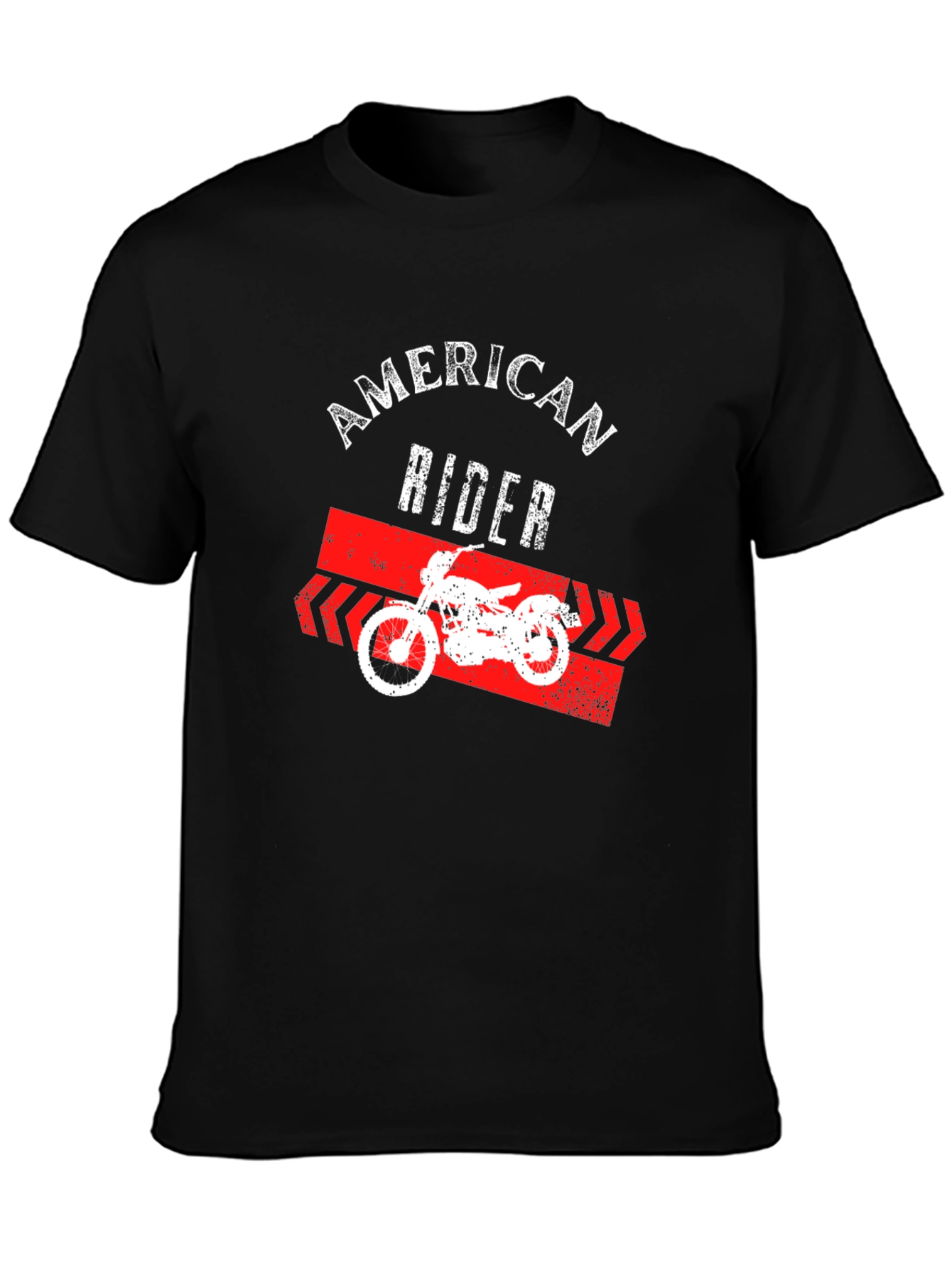 American Rider Graphic T-Shirt Black Motorcycle Tee