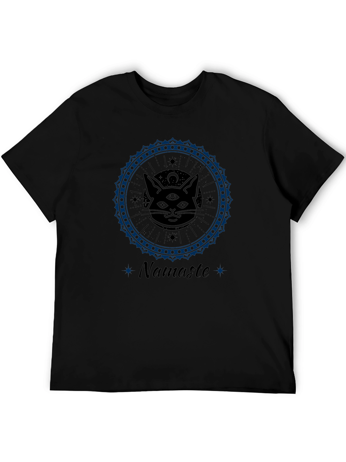 Namaste Cat Mandala Graphic Tee