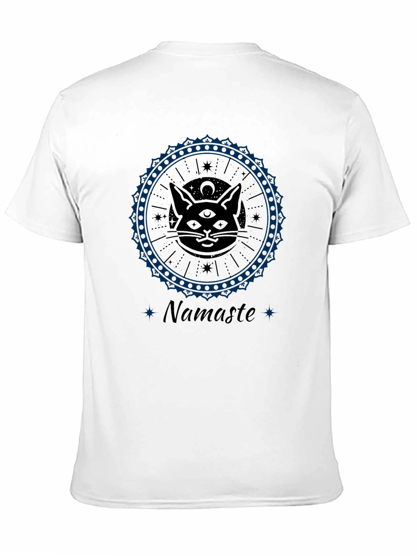 Namaste Cat Mandala Graphic Tee