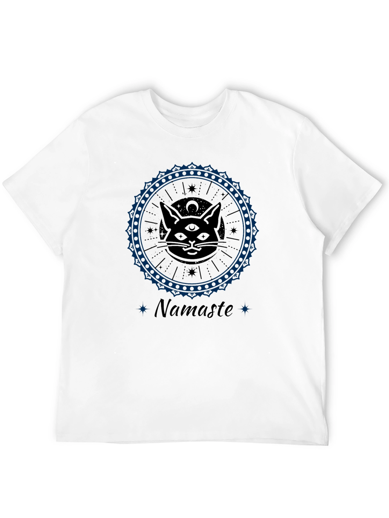 Namaste Cat Mandala Graphic Tee