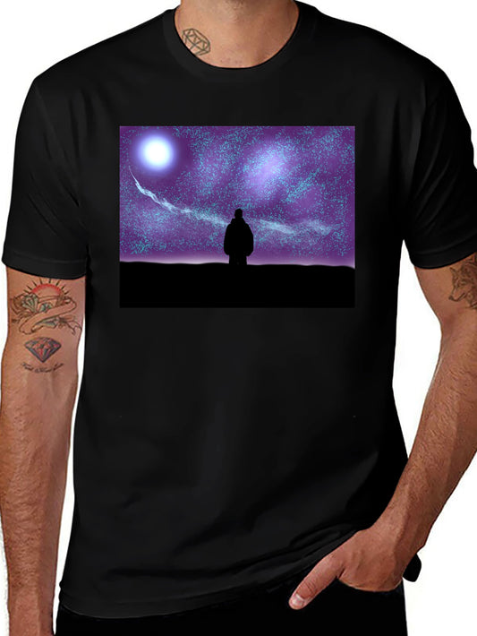 Starry Night Graphic Tee - Unisex Black T-Shirt