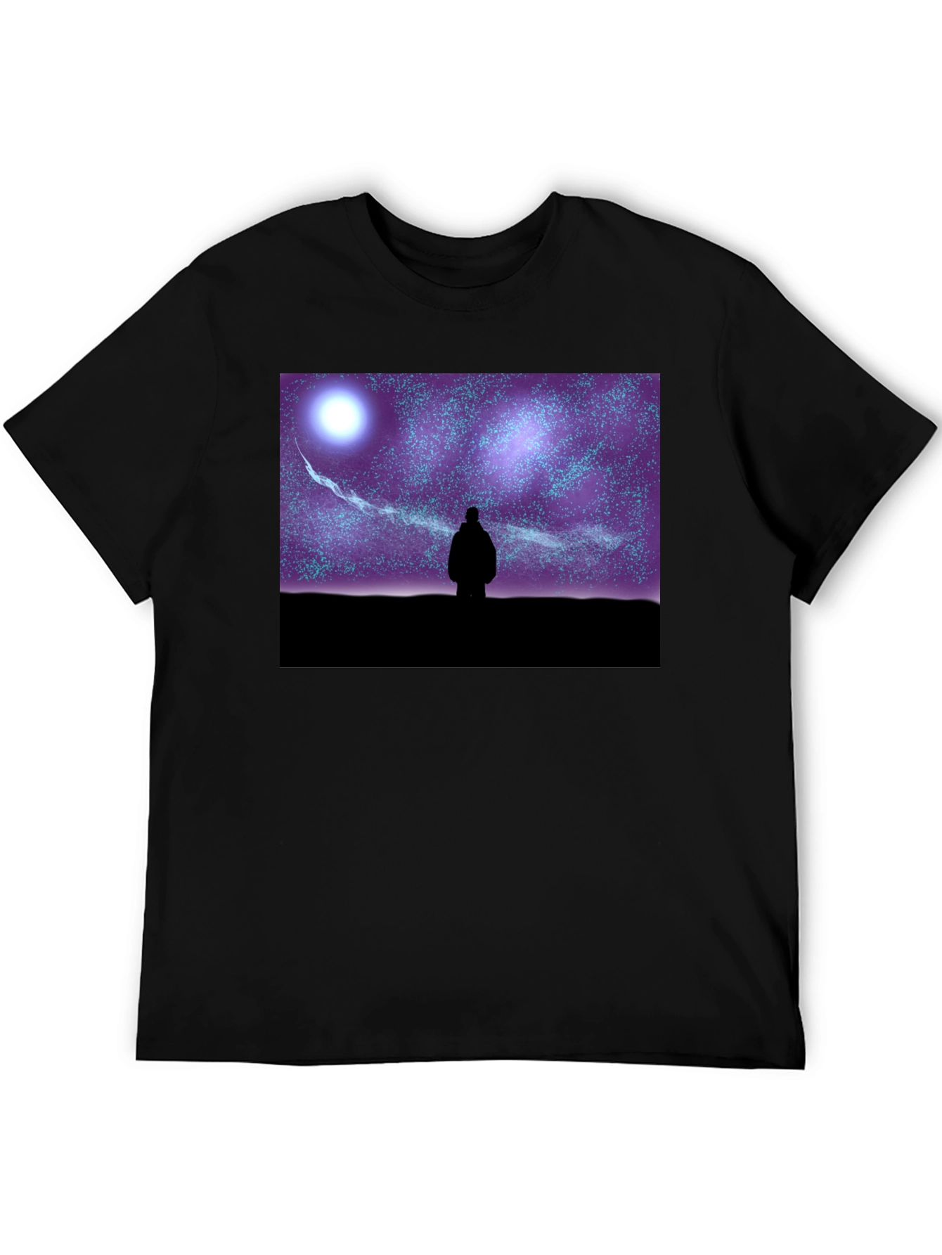 Starry Night Graphic Tee - Unisex Black T-Shirt