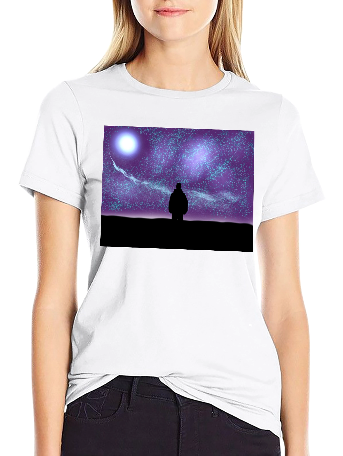 Starry Night Graphic Tee - Unisex Black T-Shirt