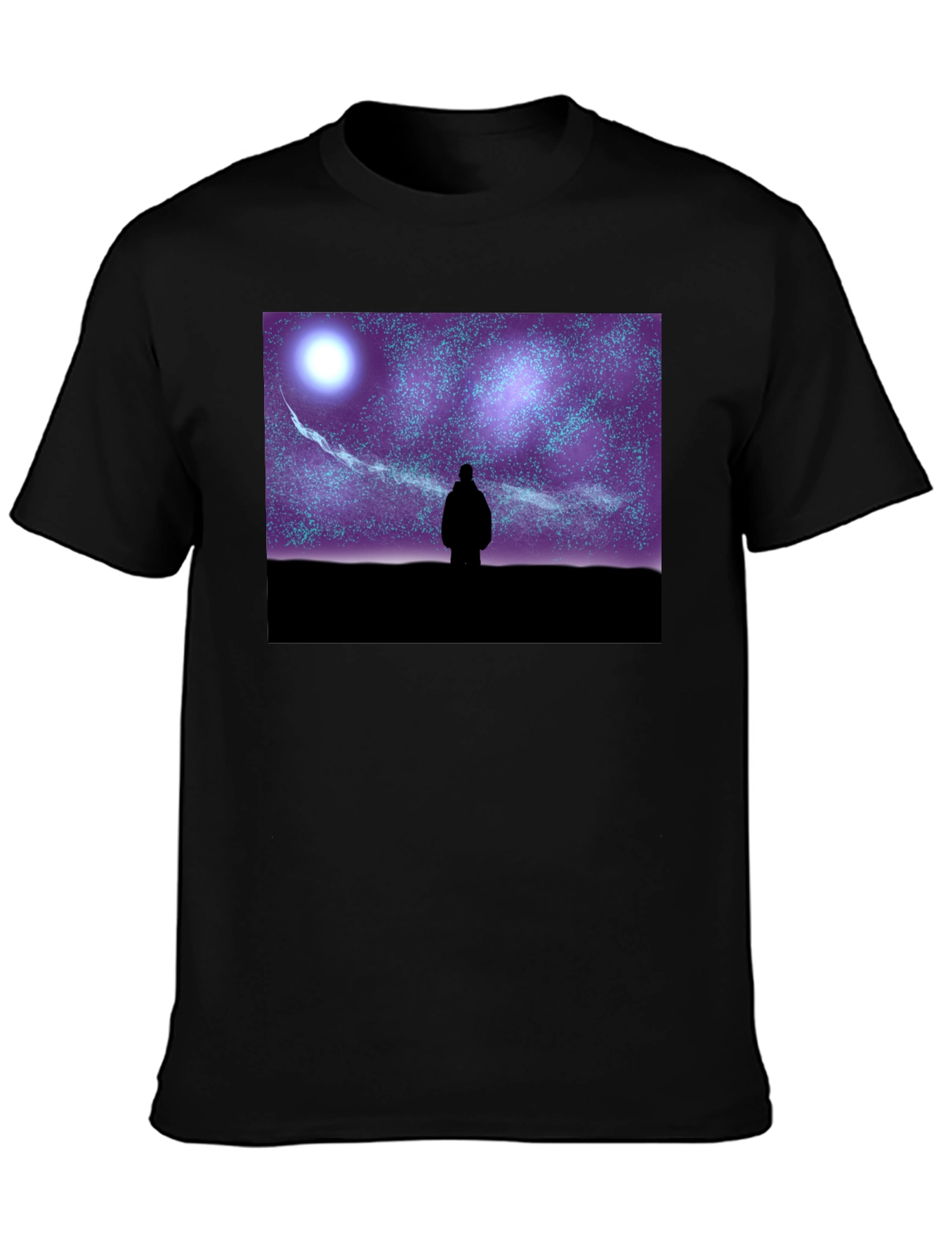 Starry Night Graphic Tee - Unisex Black T-Shirt