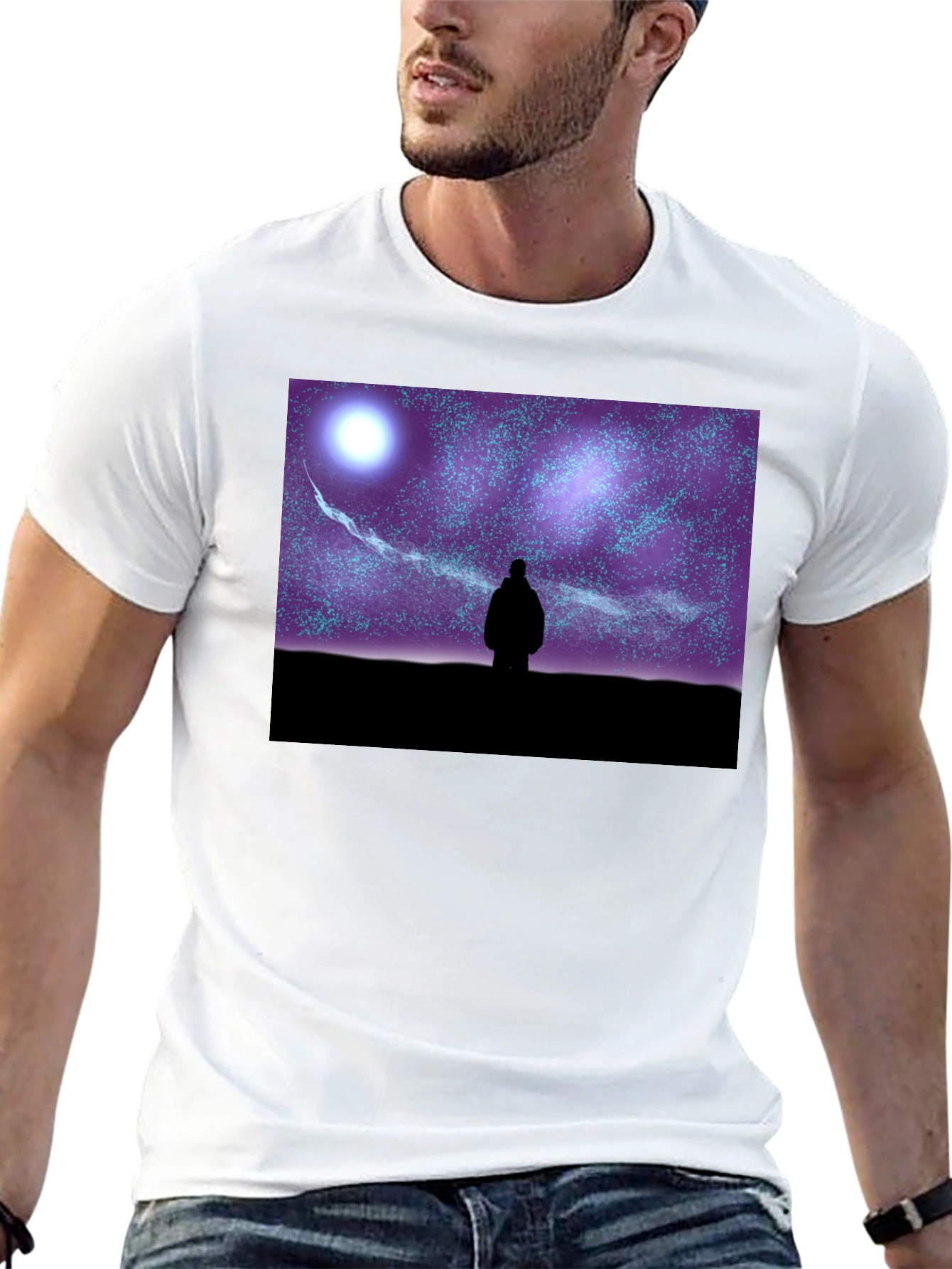 Starry Night Graphic Tee - Unisex Black T-Shirt