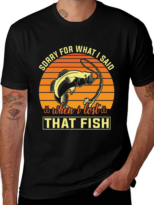 Sorry For What I Said Fish Graphic T-Shirt