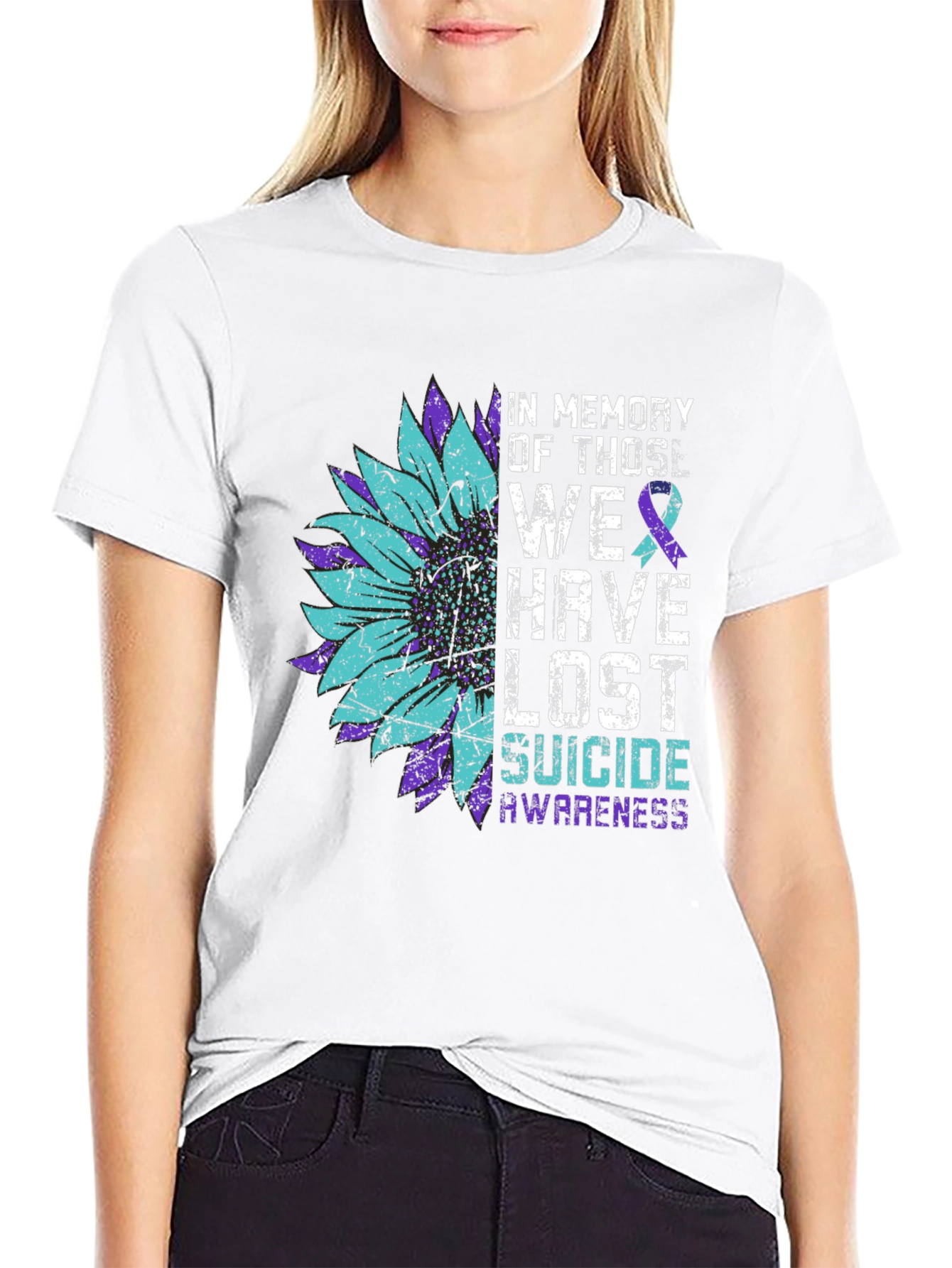 Suicide Awareness Sunflower Graphic Tee