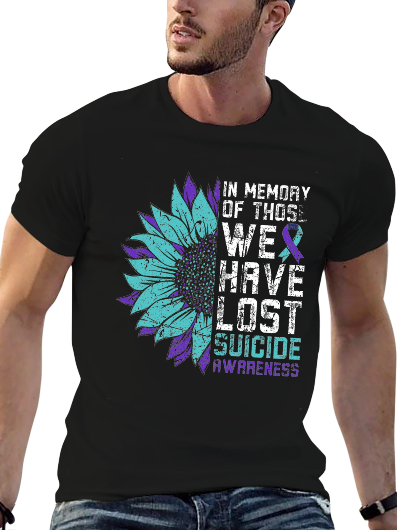 Suicide Awareness Sunflower Graphic Tee
