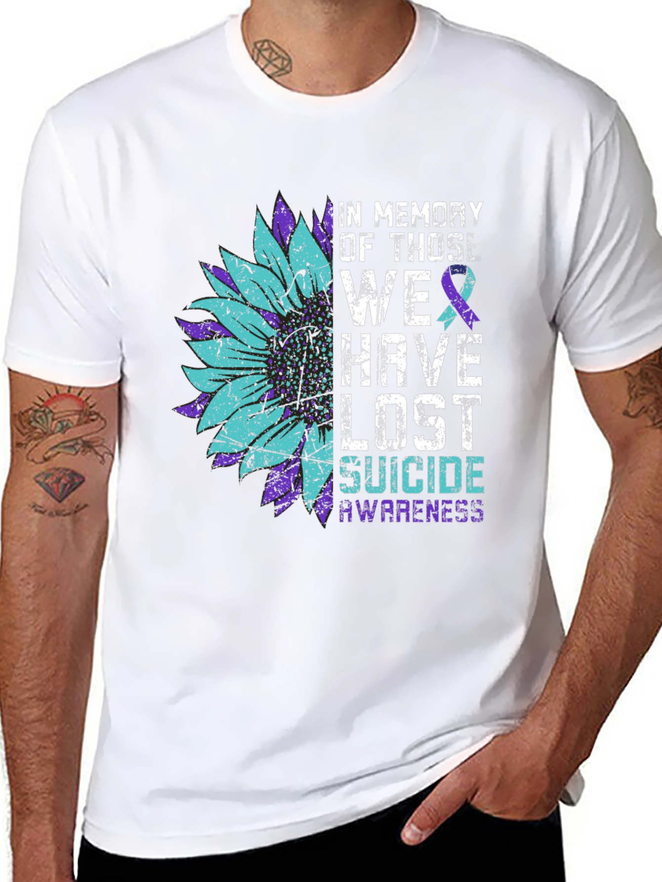 Suicide Awareness Sunflower Graphic Tee