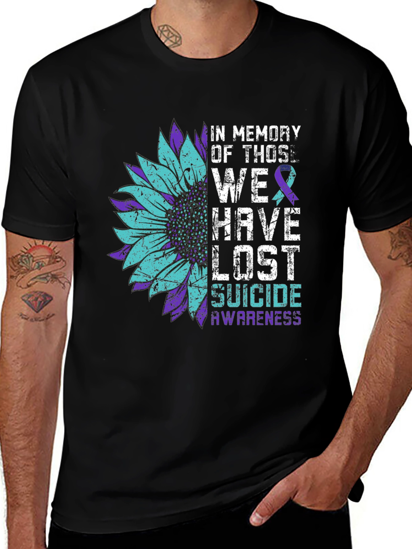 Suicide Awareness Sunflower Graphic Tee