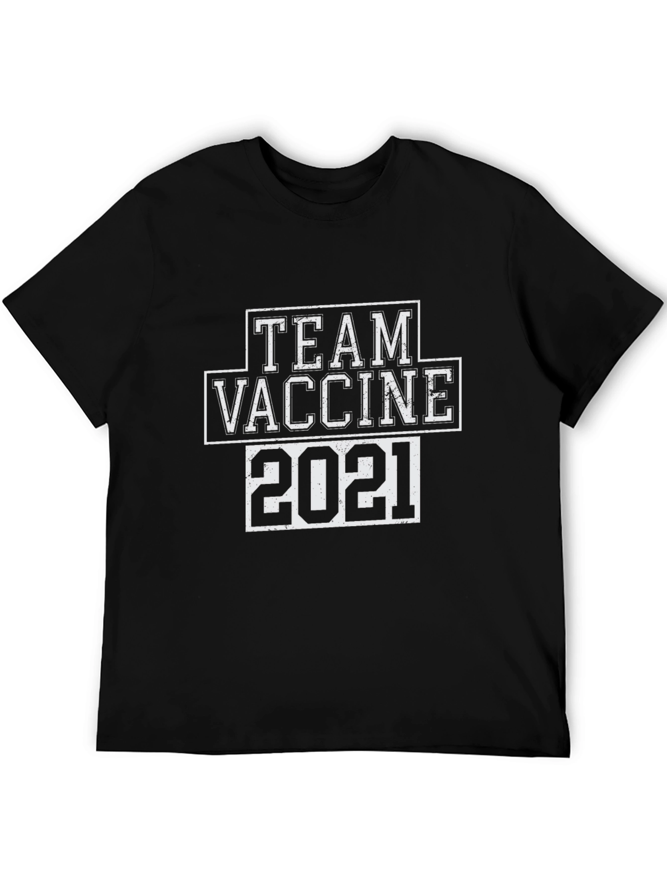 Team Vaccine 2021 Black Graphic T-Shirt