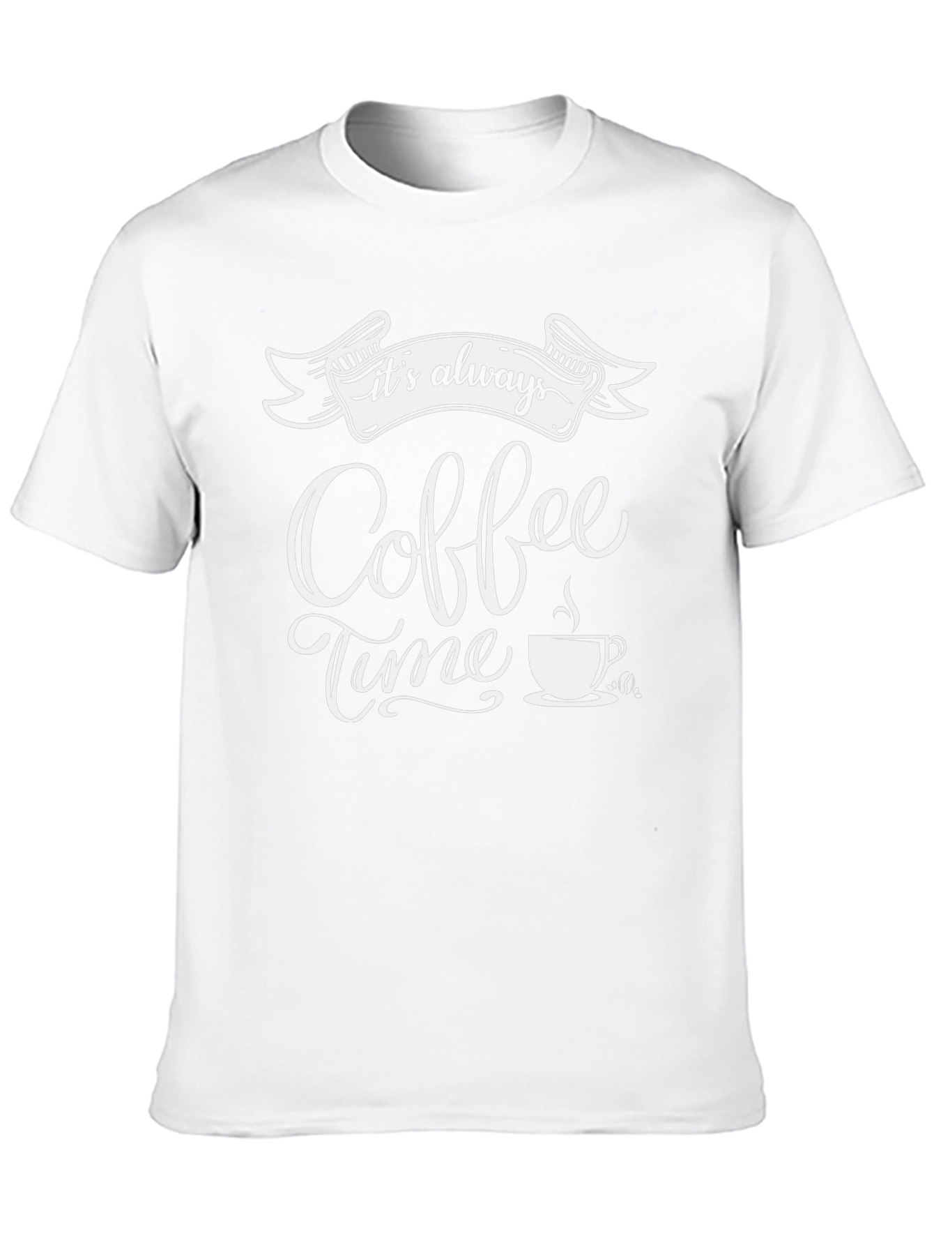 Coffee Time Graphic Tee - Black Cotton Casual Shirt