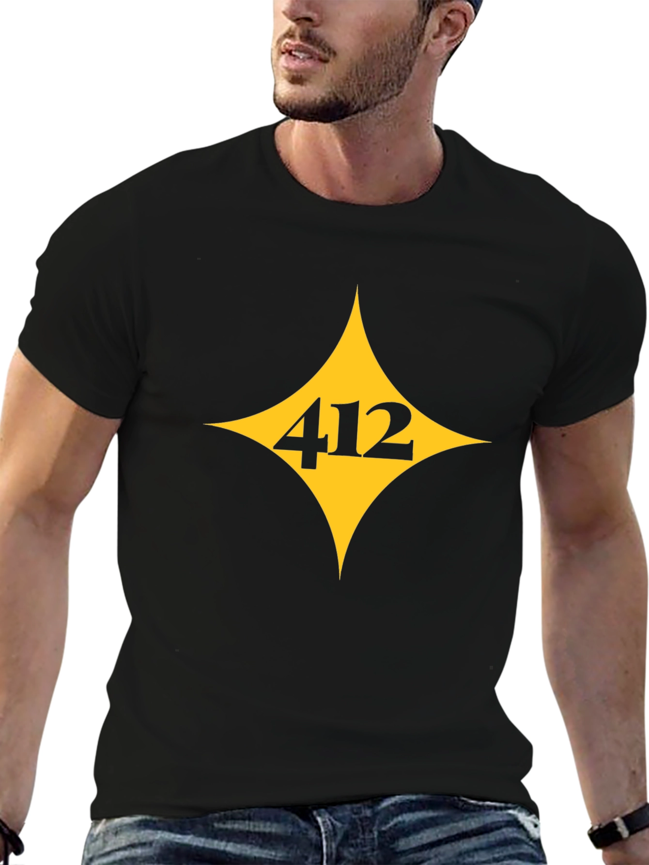 Pittsburgh 412 Black T-Shirt