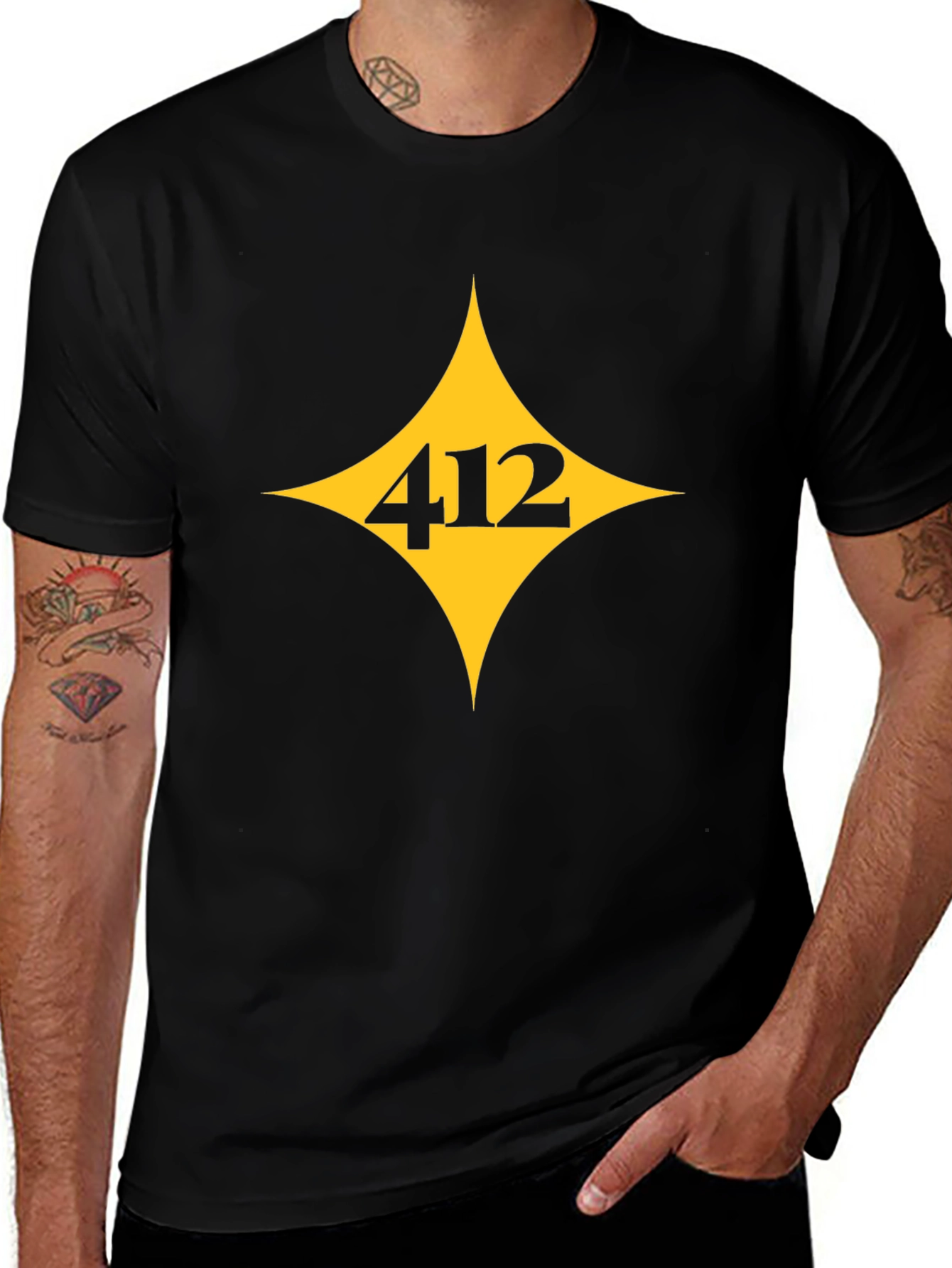 Pittsburgh 412 Black T-Shirt