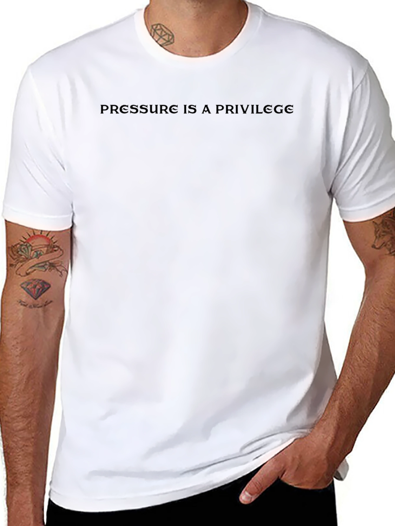 Pressure Is A Privilege Black Graphic Tee