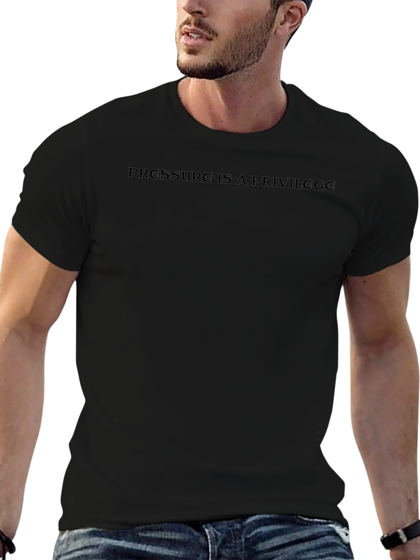 Pressure Is A Privilege Black Graphic Tee