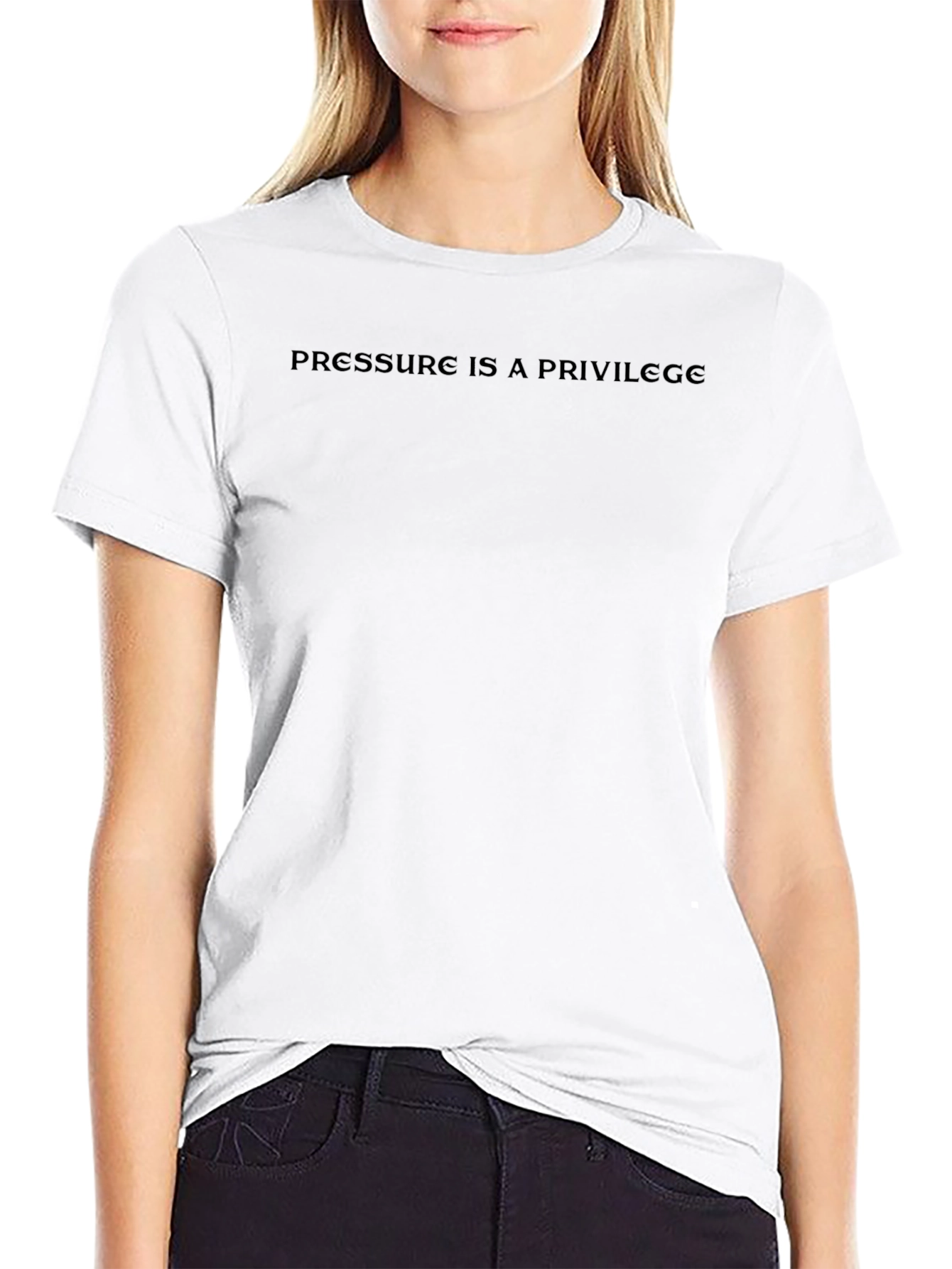 Pressure Is A Privilege Black Graphic Tee
